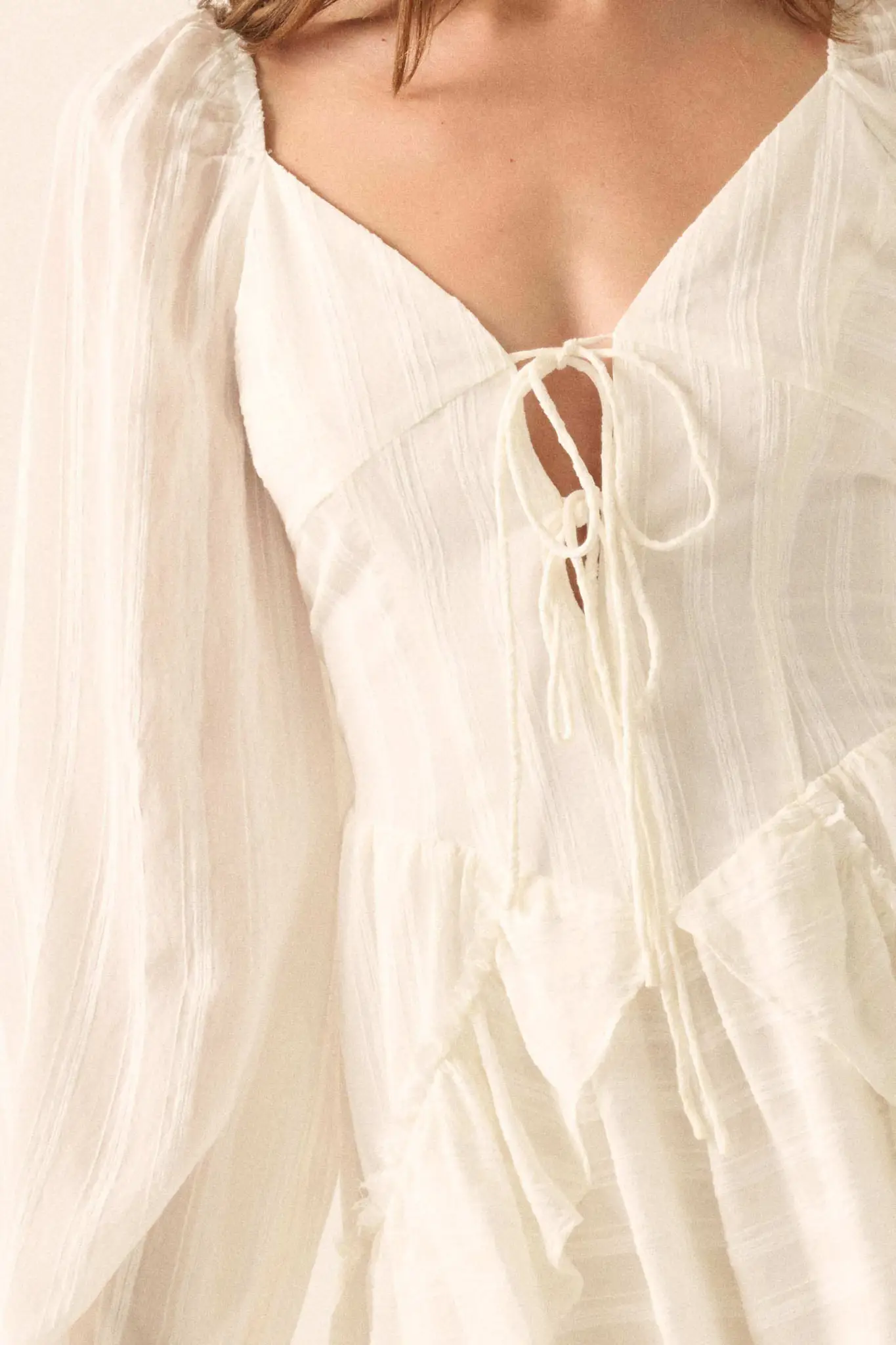 Life Is Sweet Striped Ruffle Tie-Front Romper - Image 29
