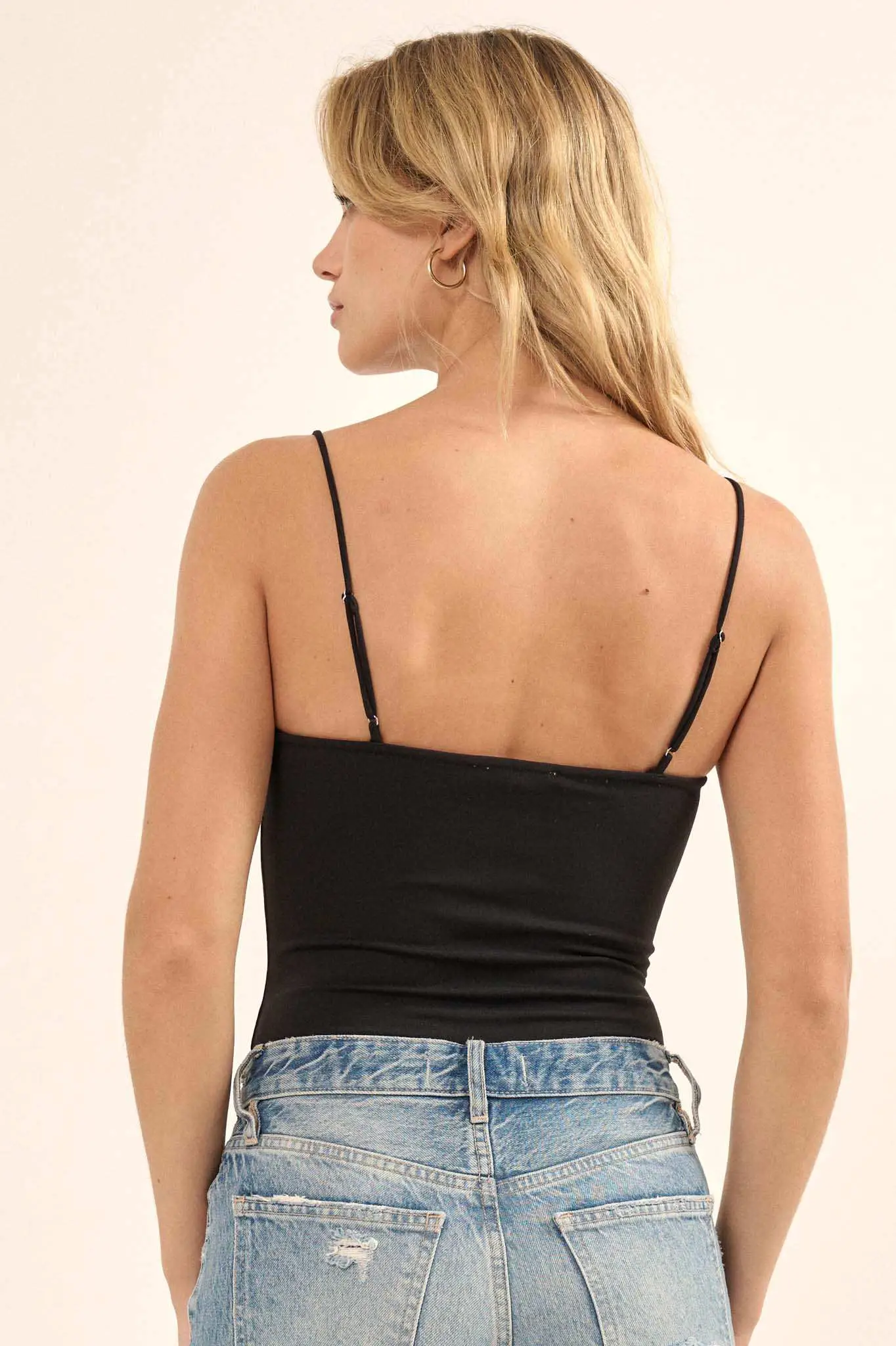 Lifted Fit Lace-Up Cami Bodysuit - Image 12
