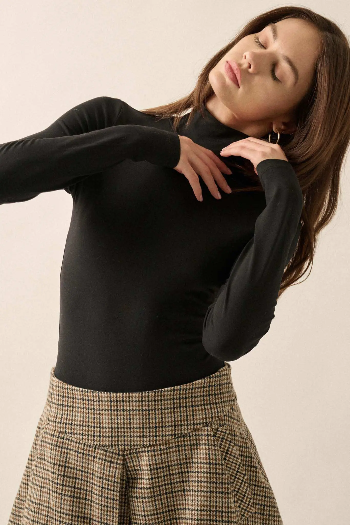 Lifted Fit Mock Neck Long-Sleeve Bodysuit - Image 7