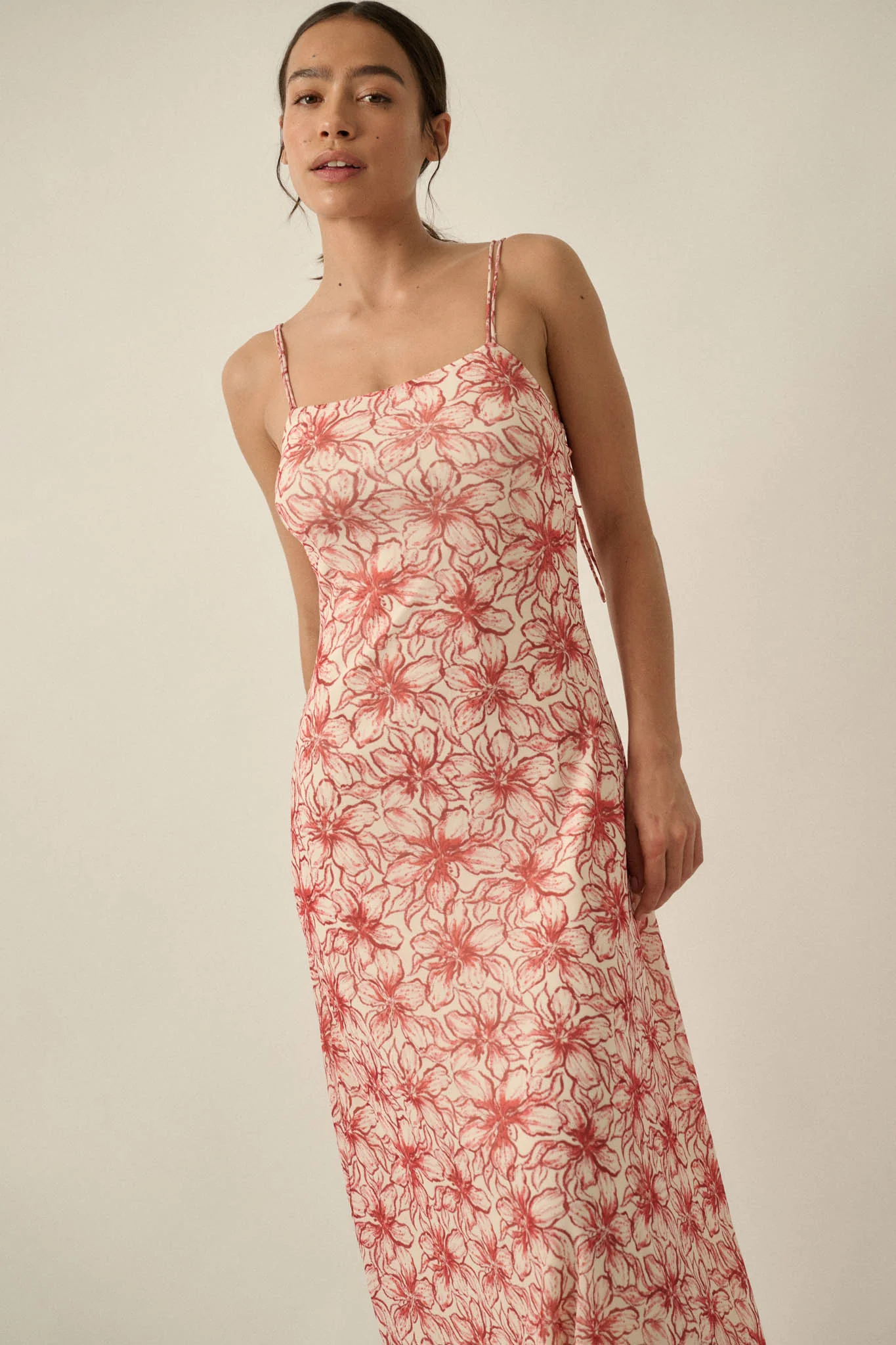 Lilies Bloom Floral Mesh Cami Midi Dress - Image 5