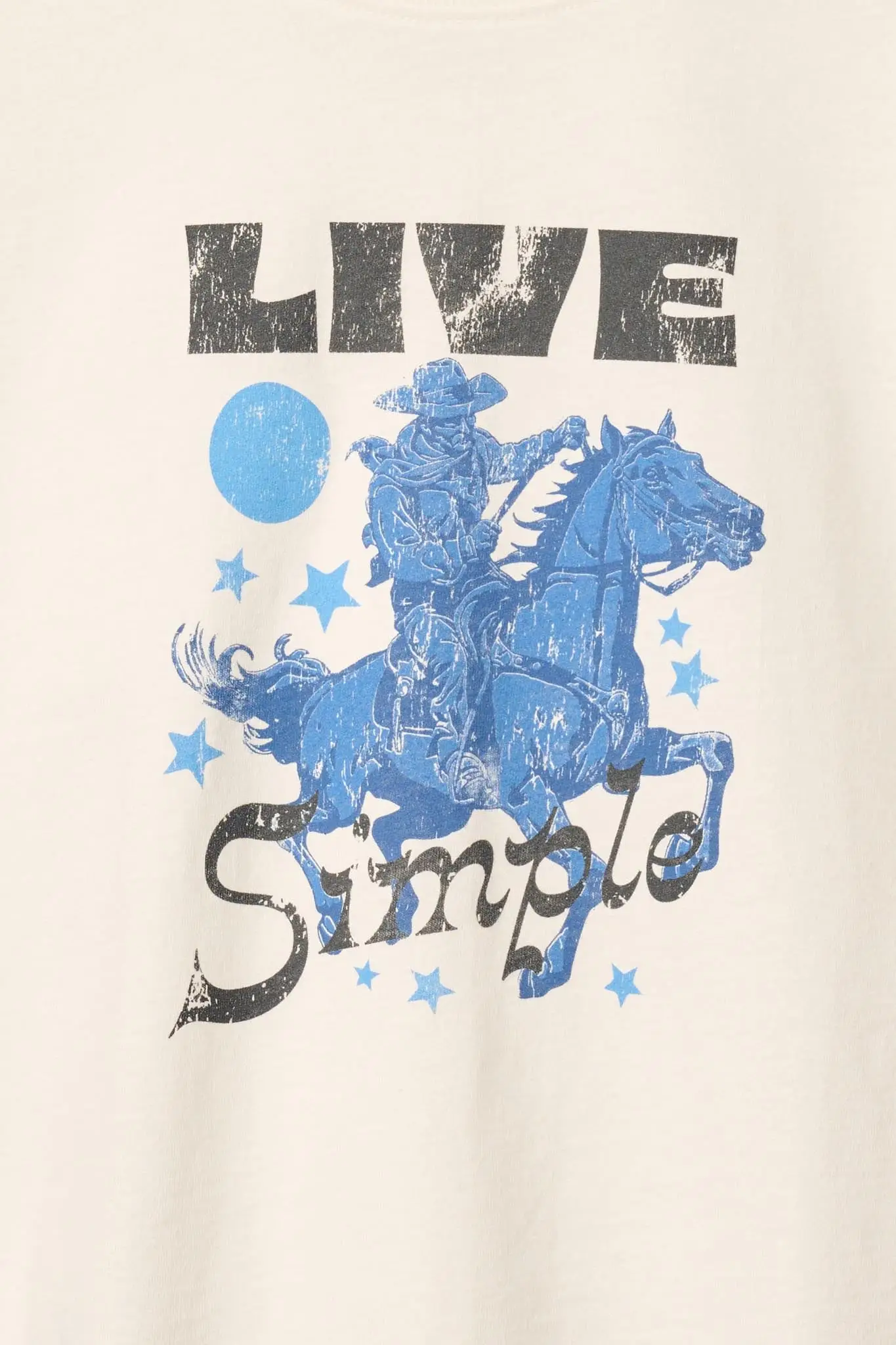 Live Simple Cropped Western Graphic Tee - Image 2