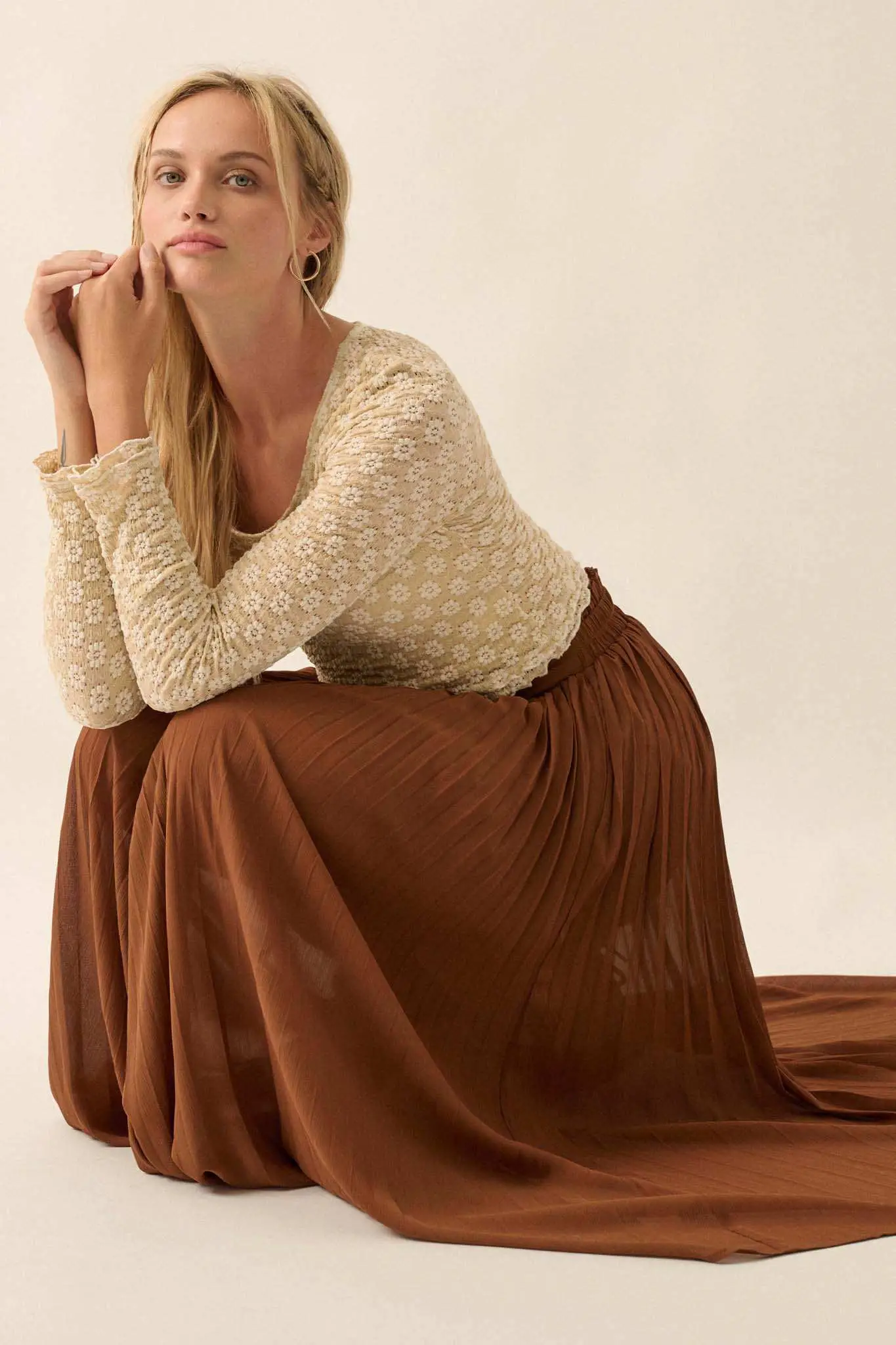 Long Time Coming Accordion Pleated Maxi Skirt - Image 10