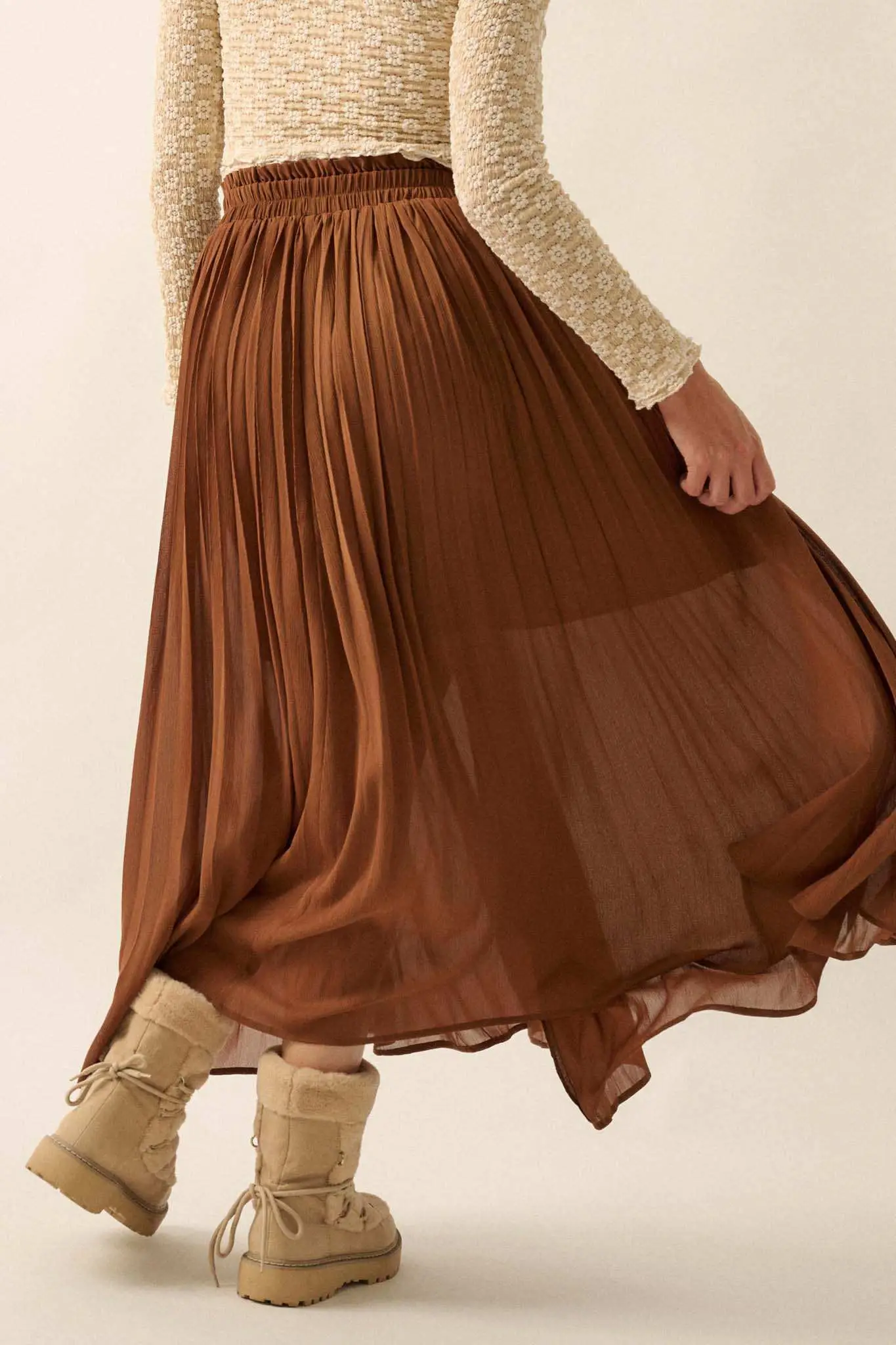 Long Time Coming Accordion Pleated Maxi Skirt - Image 12