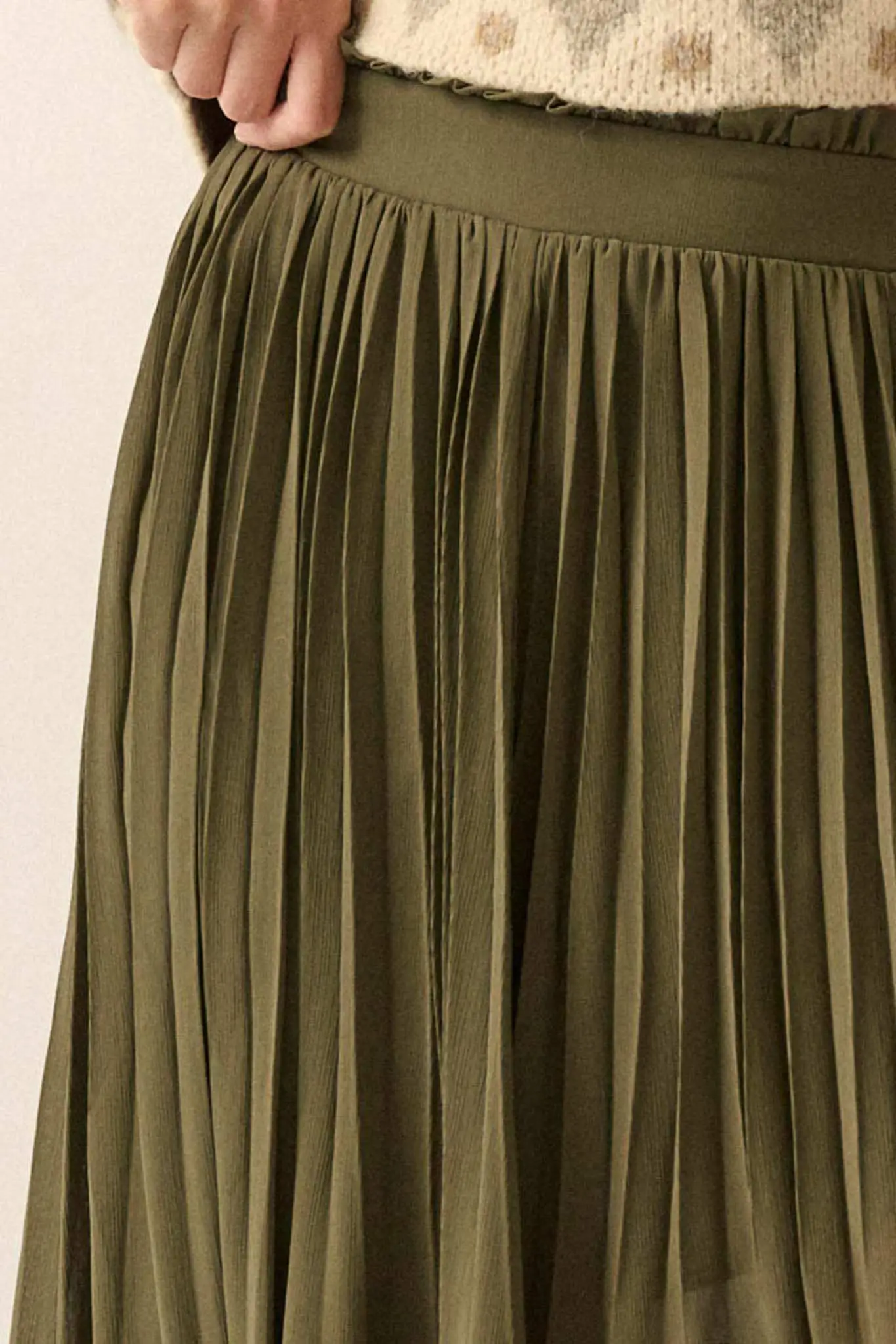Long Time Coming Accordion Pleated Maxi Skirt - Image 3
