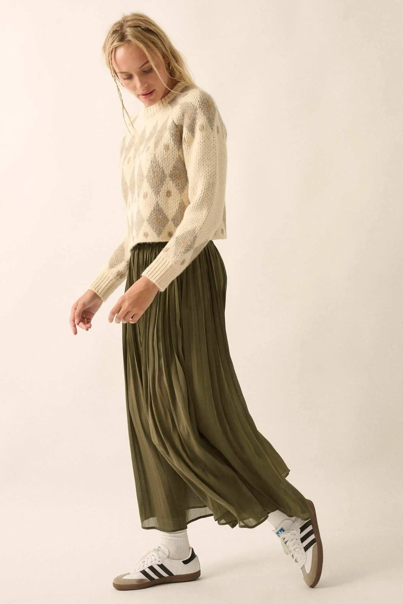 Long Time Coming Accordion Pleated Maxi Skirt - Image 5