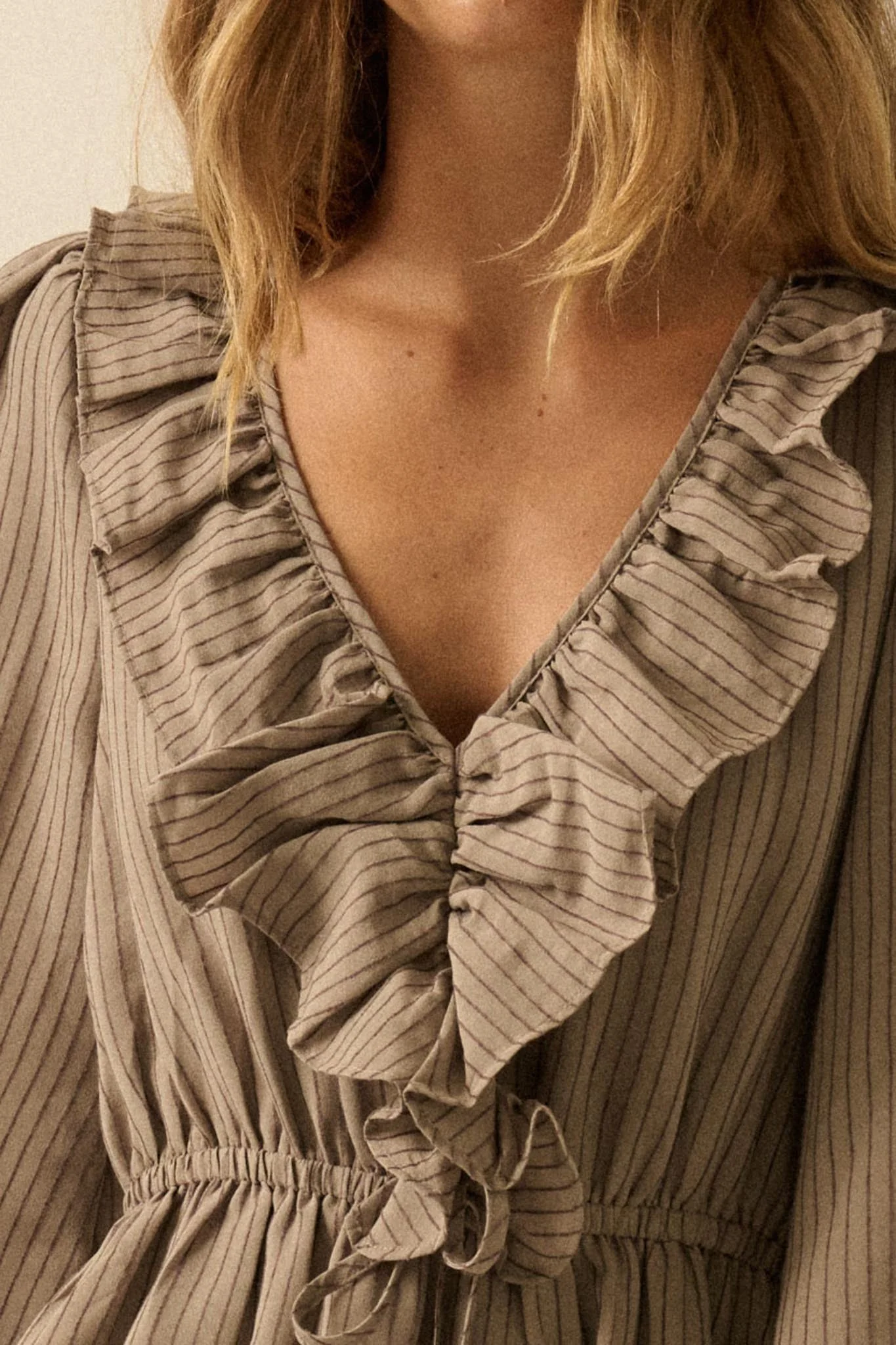 Longing for Love Ruffled Peasant Maxi Dress - Image 4