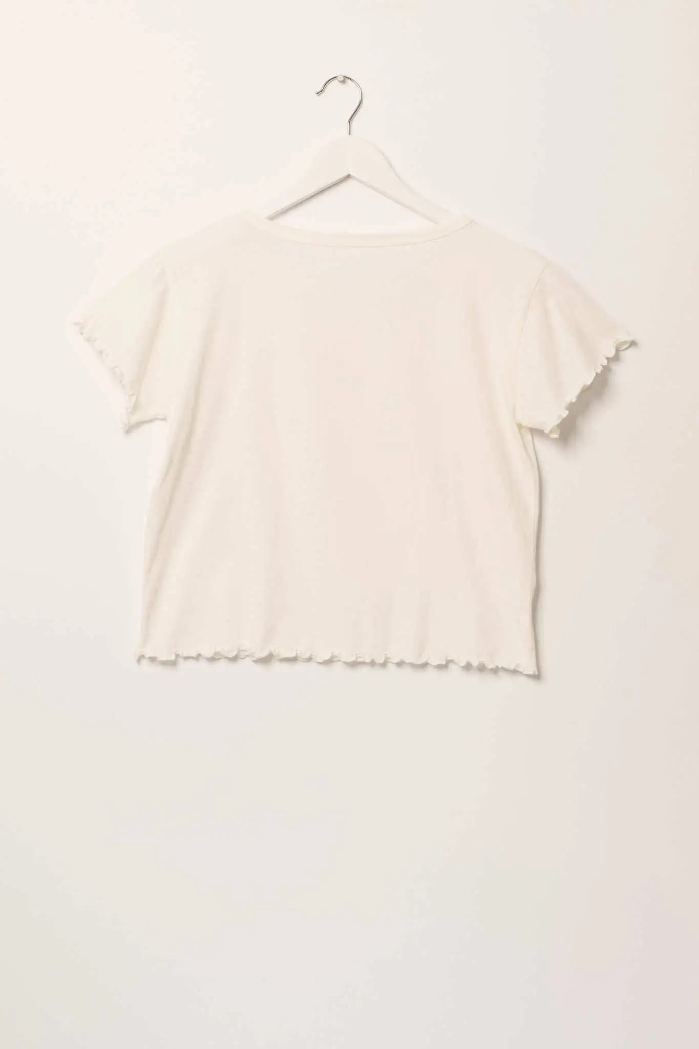 Los Angeles Cropped Lettuce-Edge Graphic Baby Tee - Image 3