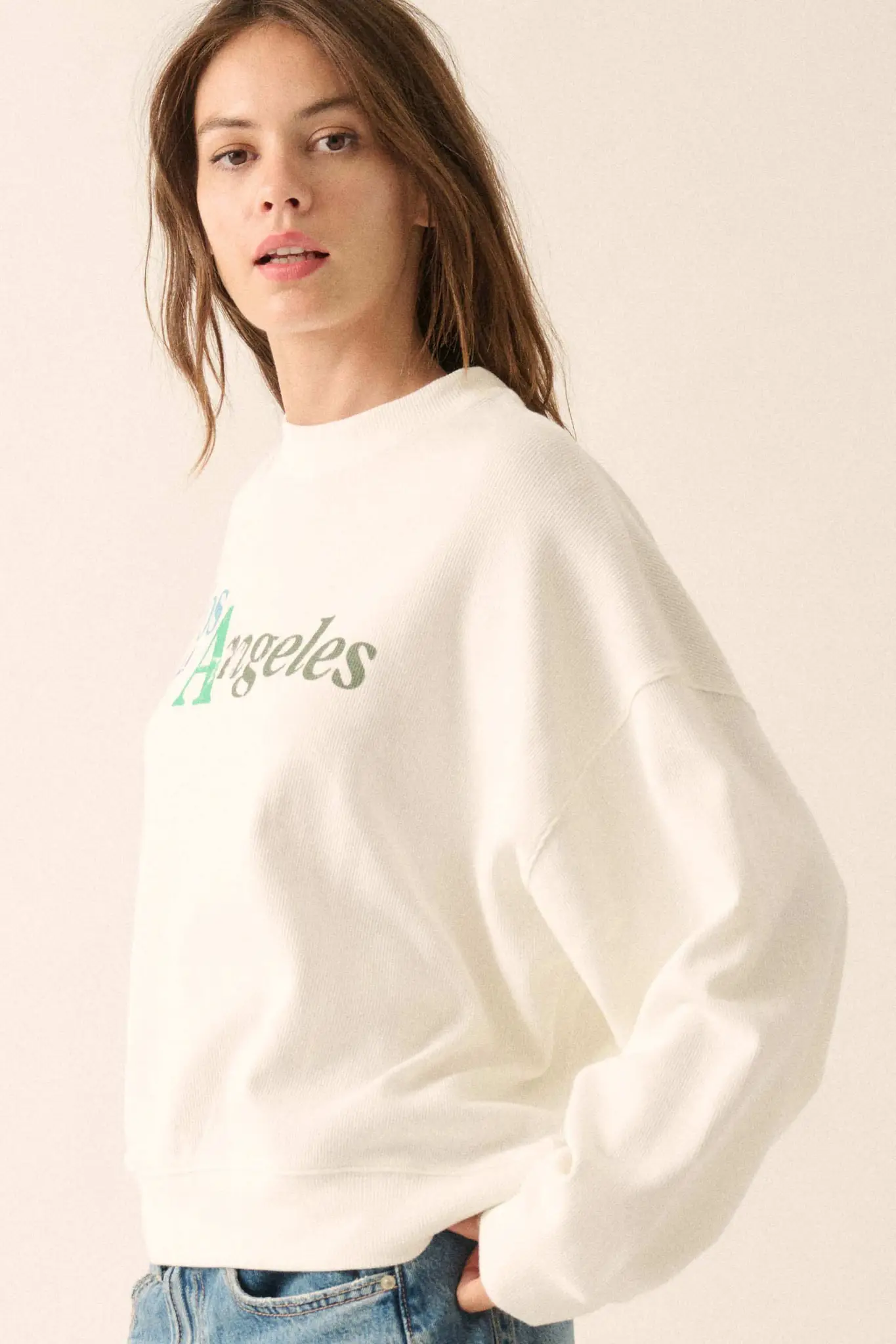 Los Angeles Vintage-Print Thermal Graphic Top - Image 5