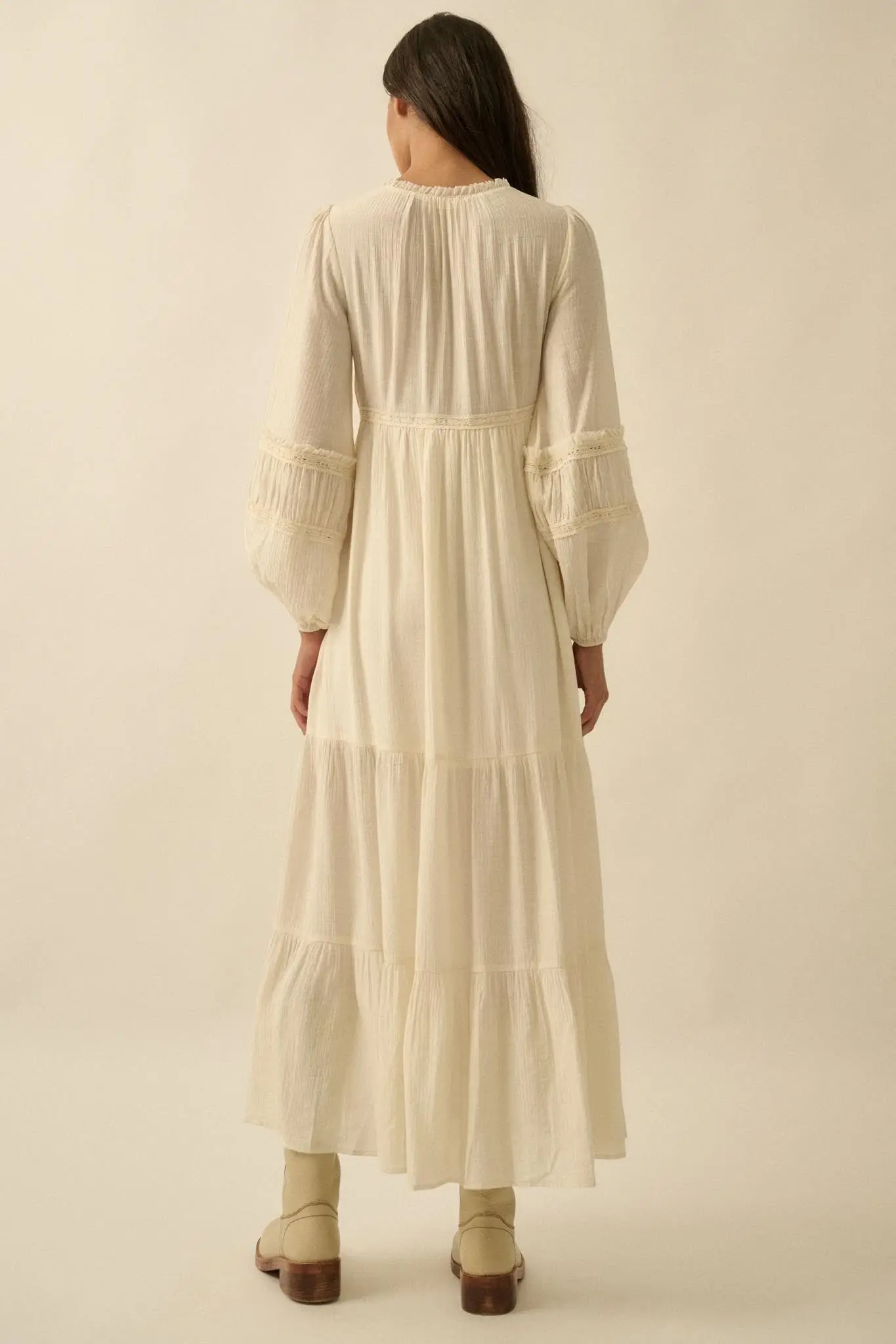 Love Abounds Button-Up Balloon-Sleeve Maxi Dress - Image 12