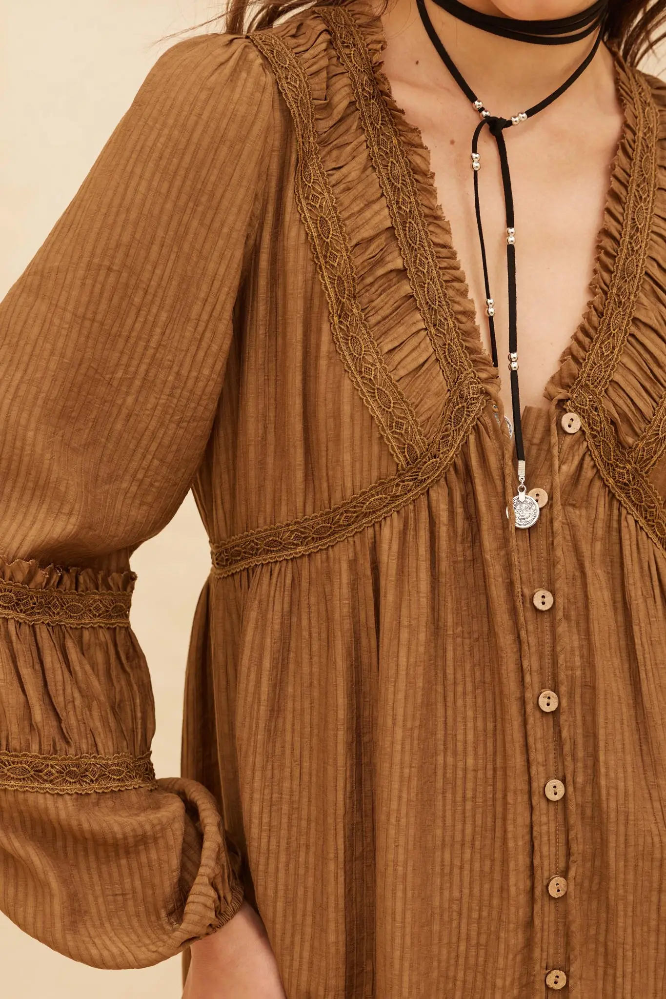 Love Abounds Button-Up Balloon-Sleeve Maxi Dress - Image 4