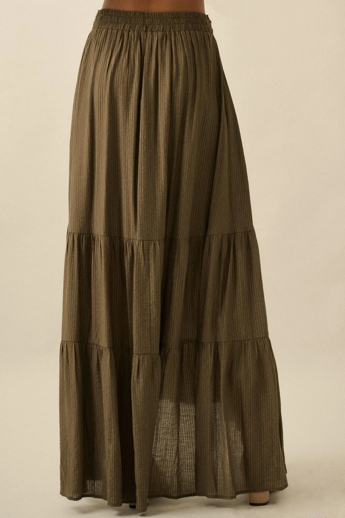 Love You So Button-Front Tiered Ruffle Maxi Skirt - Image 15