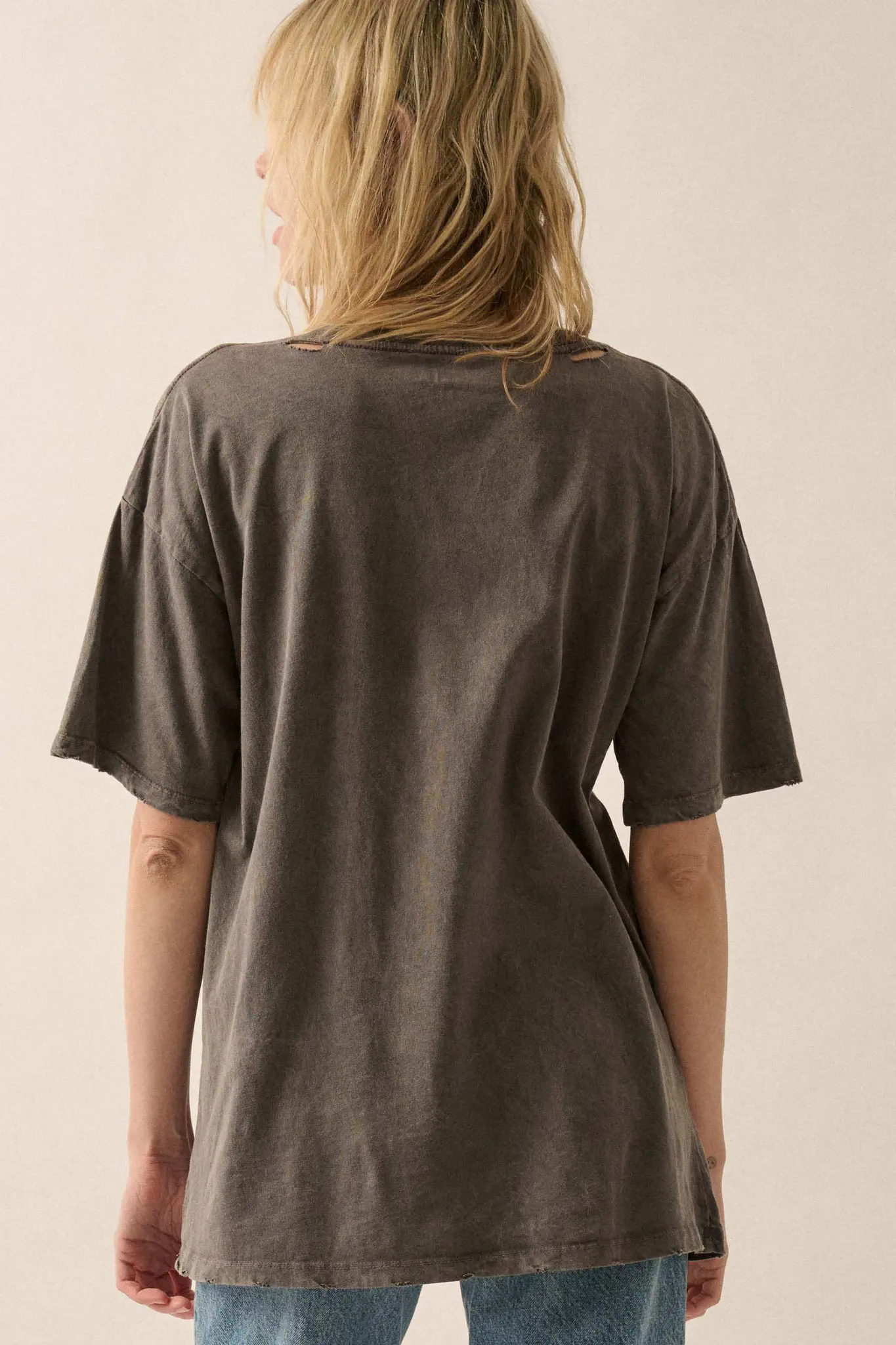 Lovely Leopard Distressed Oversize Graphic Tee - Image 9