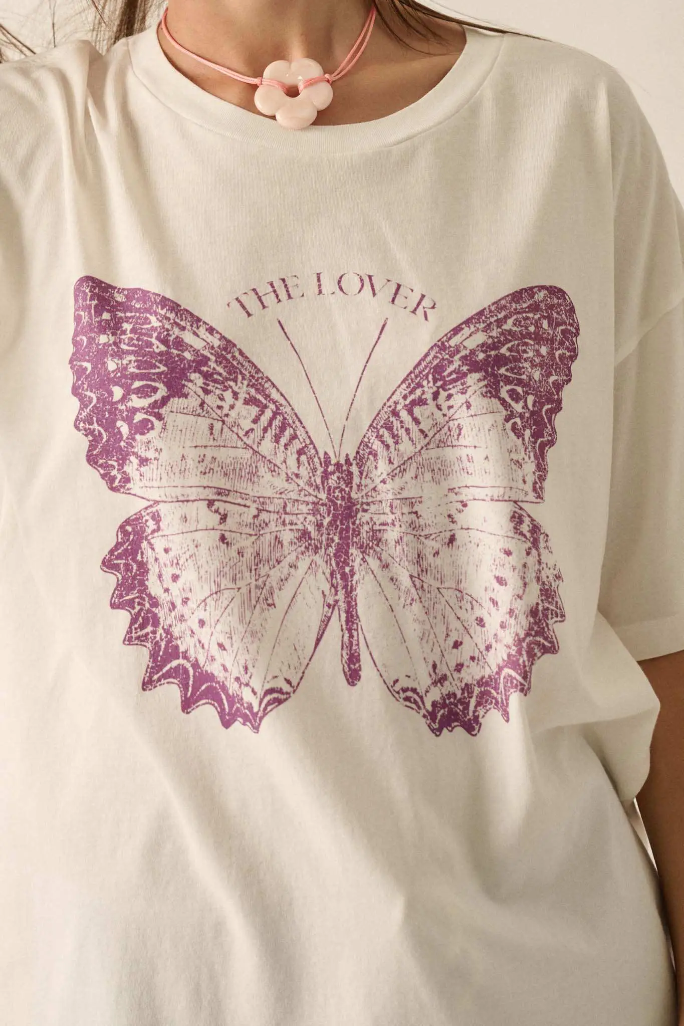 Lover Butterfly Oversize Graphic Tee - Image 2