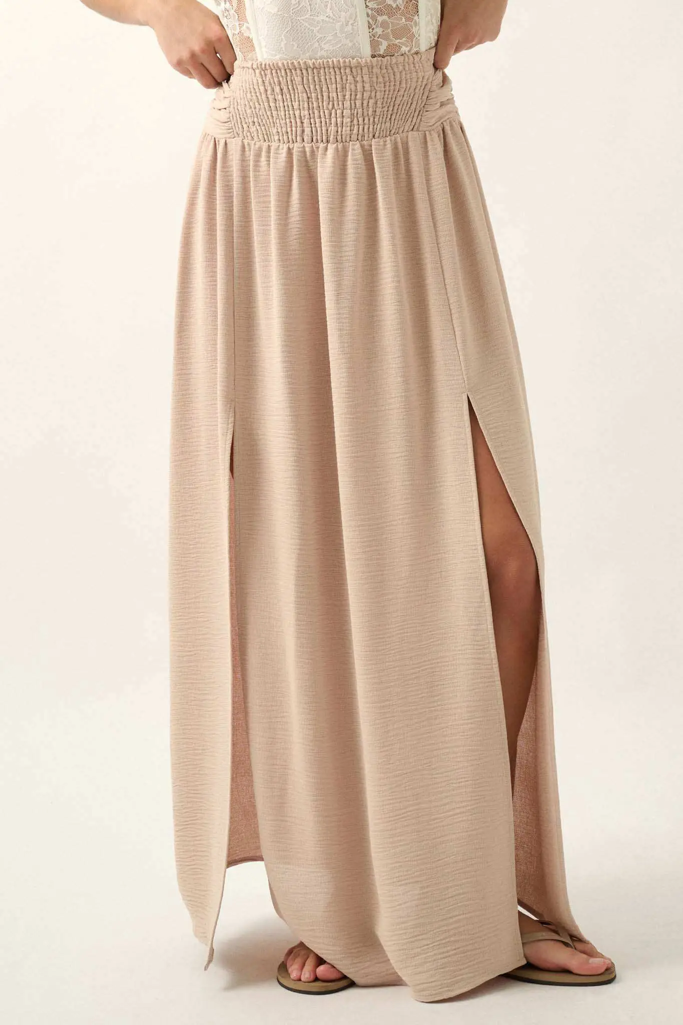 Loving You is Easy Double Slit Crepe Maxi Skirt - Image 12