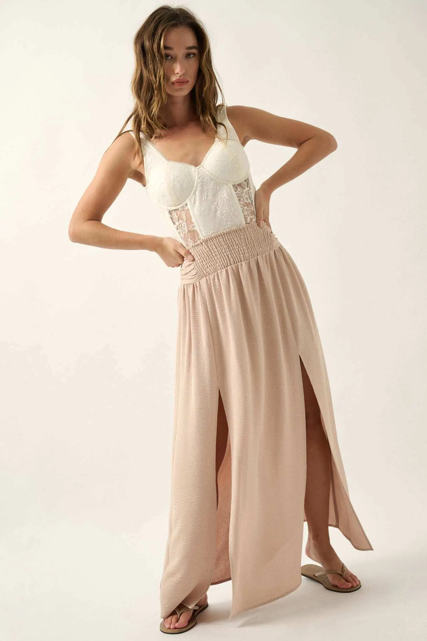 Loving You is Easy Double Slit Crepe Maxi Skirt - Image 13