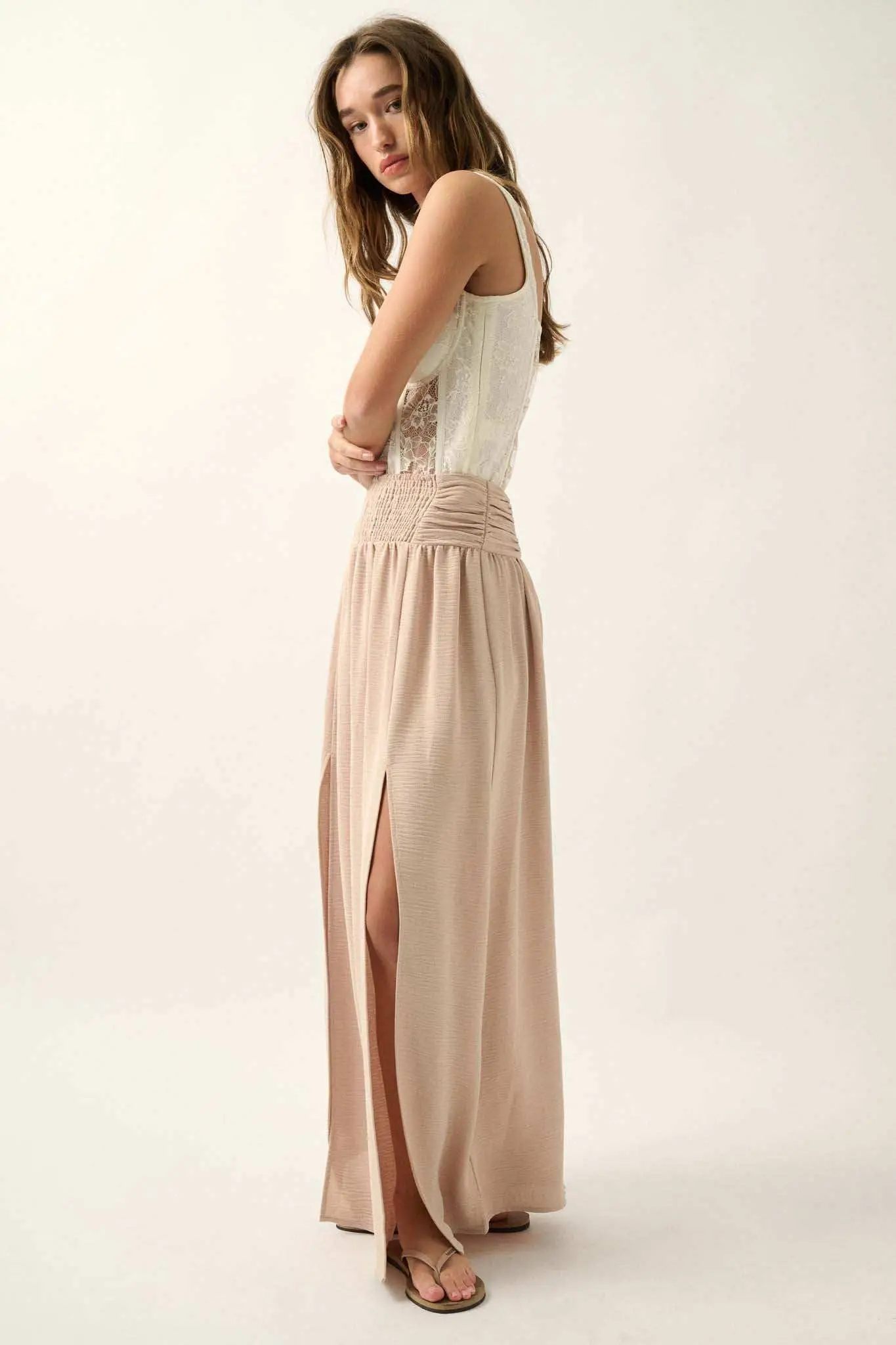 Loving You is Easy Double Slit Crepe Maxi Skirt - Image 14