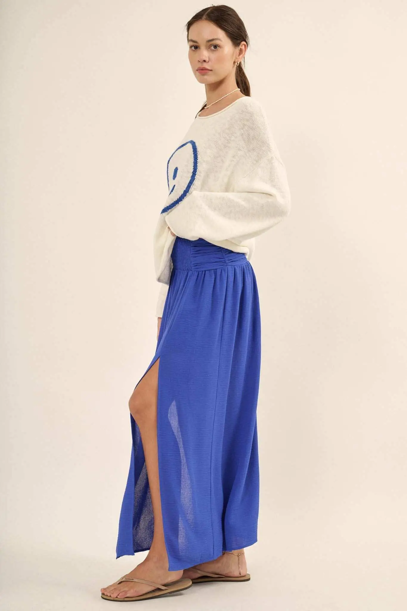 Loving You is Easy Double Slit Crepe Maxi Skirt - Image 9