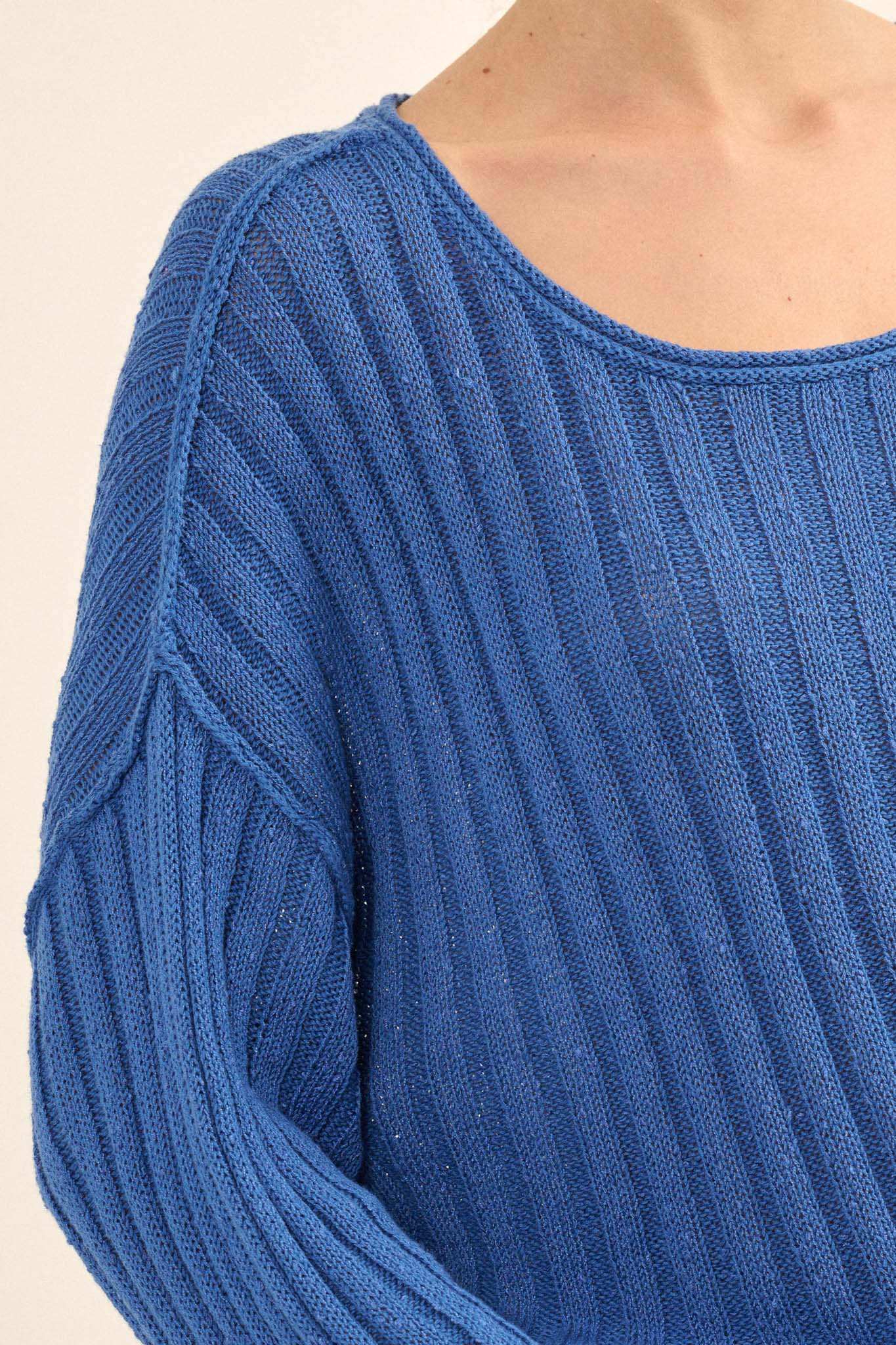 Mad Love Distressed Ribbed Knit Sweater - Image 14
