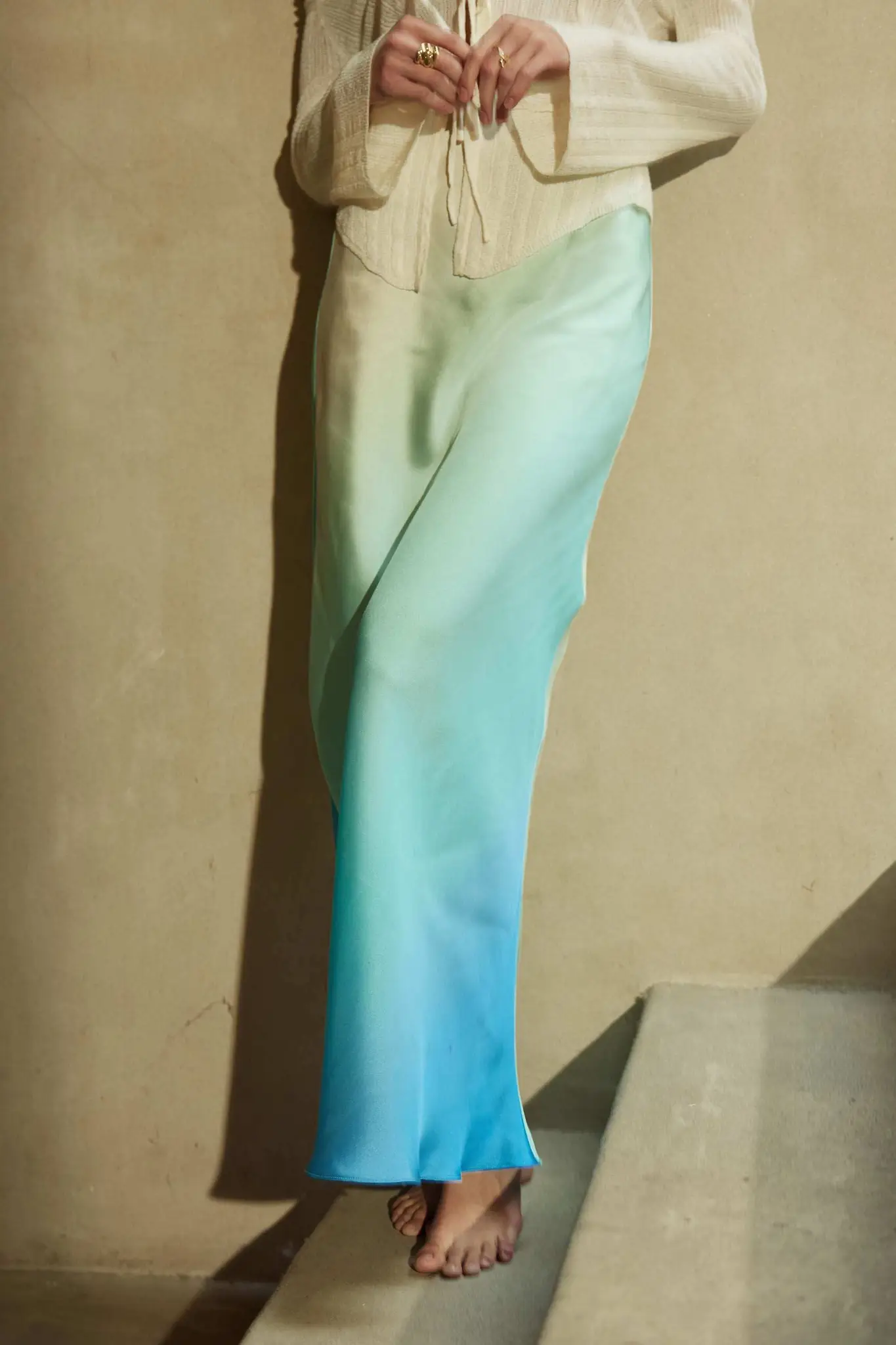Made in the Shades Ombre Satin Maxi Skirt - Image 2