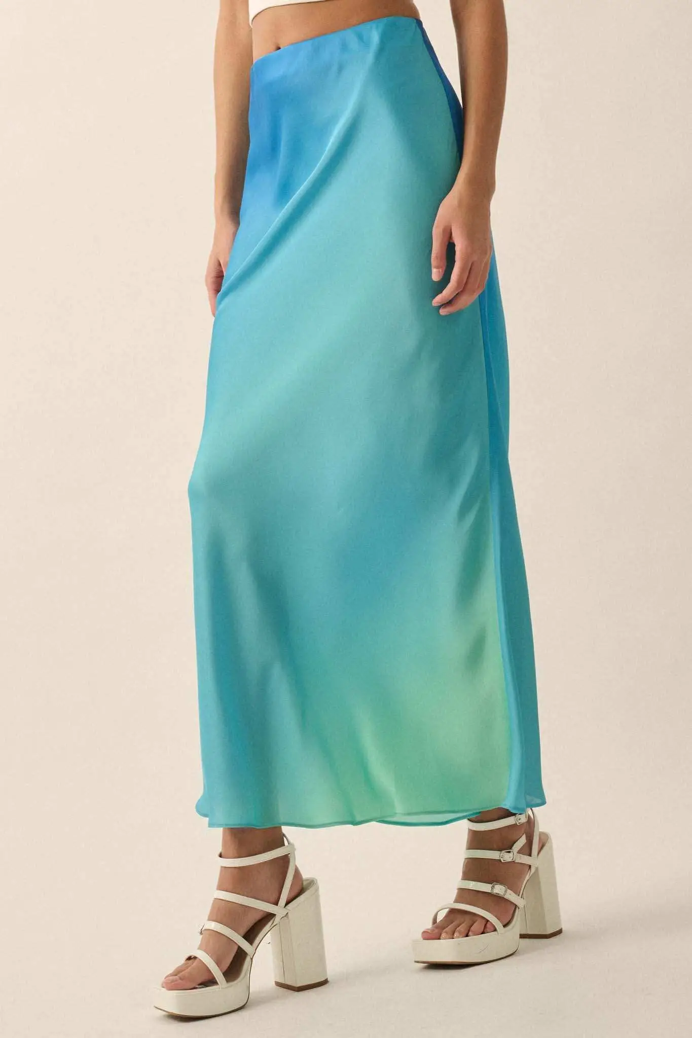 Made in the Shades Ombre Satin Maxi Skirt - Image 20