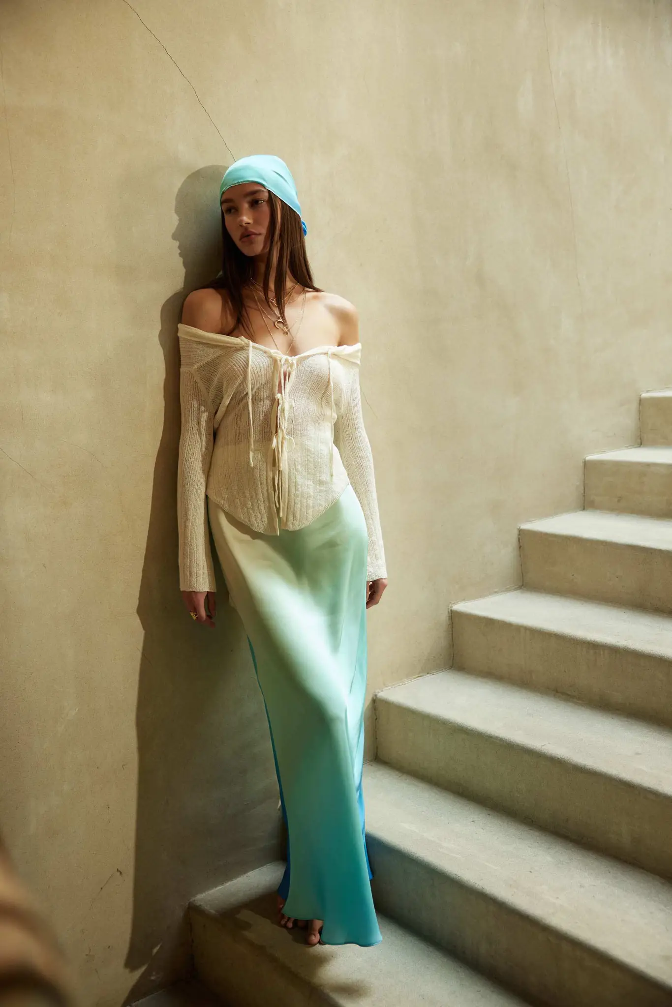 Made in the Shades Ombre Satin Maxi Skirt - Image 3