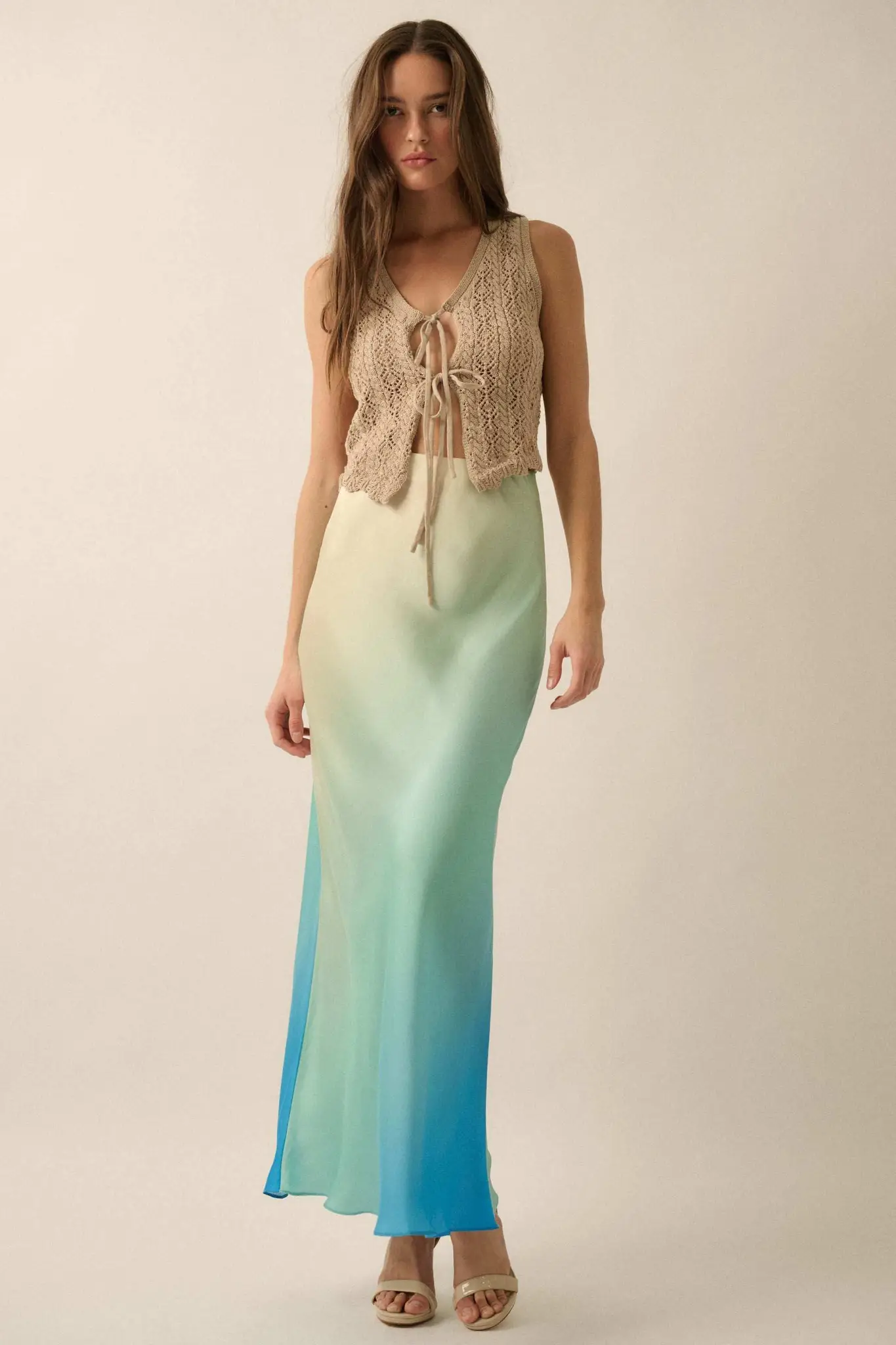 Made in the Shades Ombre Satin Maxi Skirt - Image 7