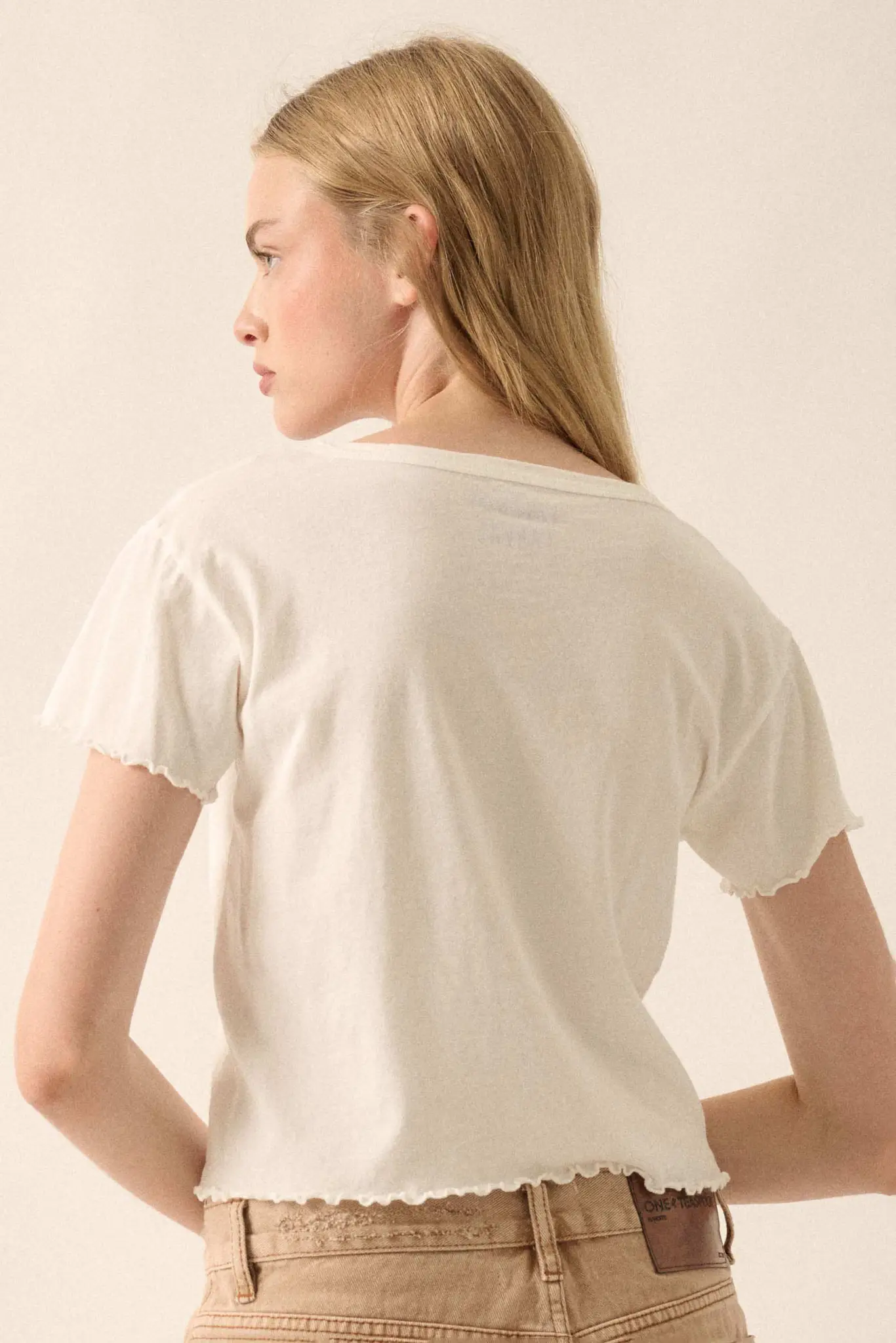 Magic Strawberry Cropped Graphic Baby Tee - Image 6