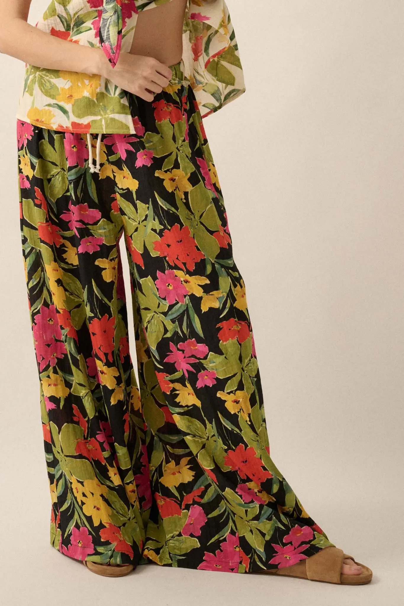 Mahalo Mood Tropical Floral Wide-Leg Pants - Image 10