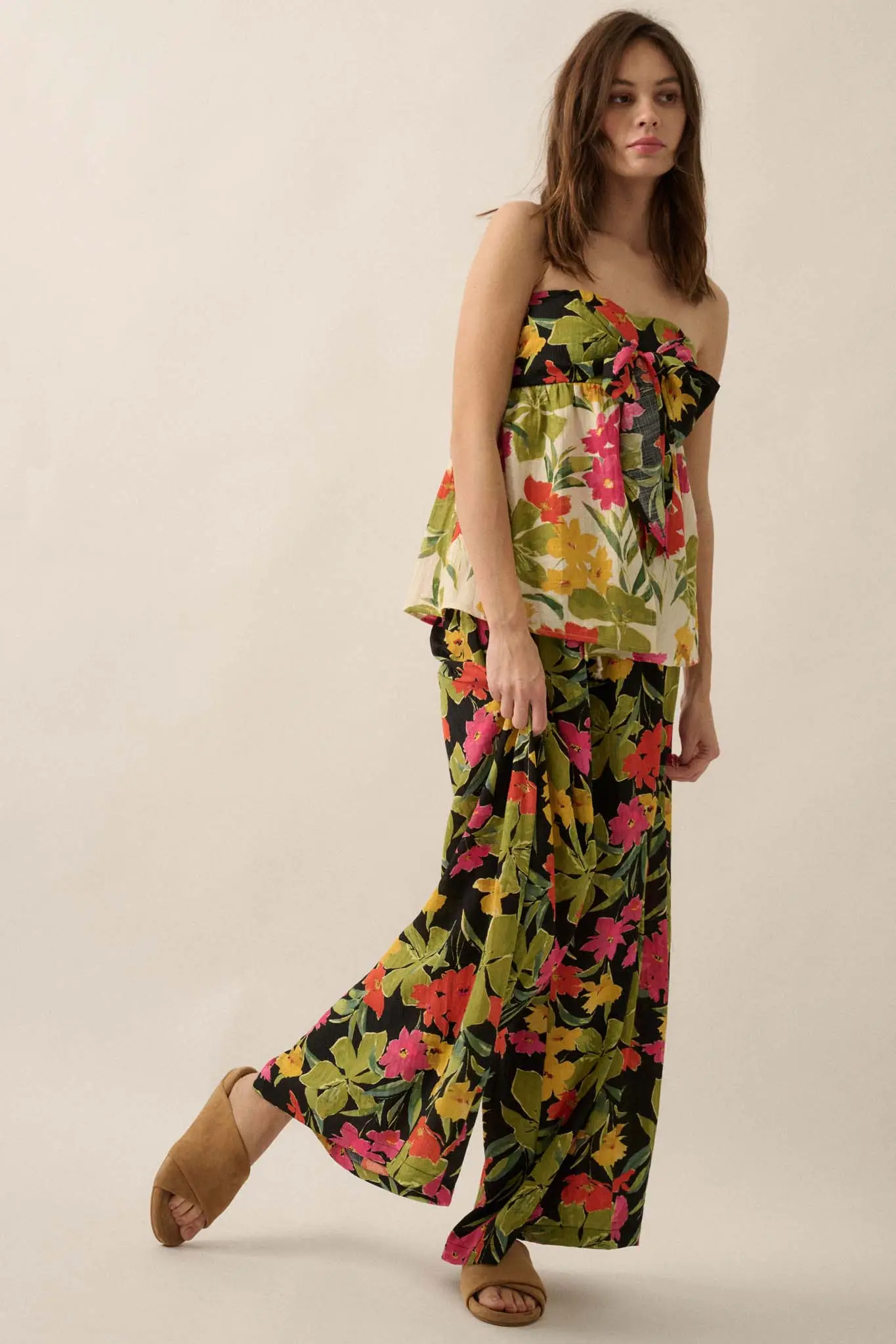 Mahalo Mood Tropical Floral Wide-Leg Pants - Image 12