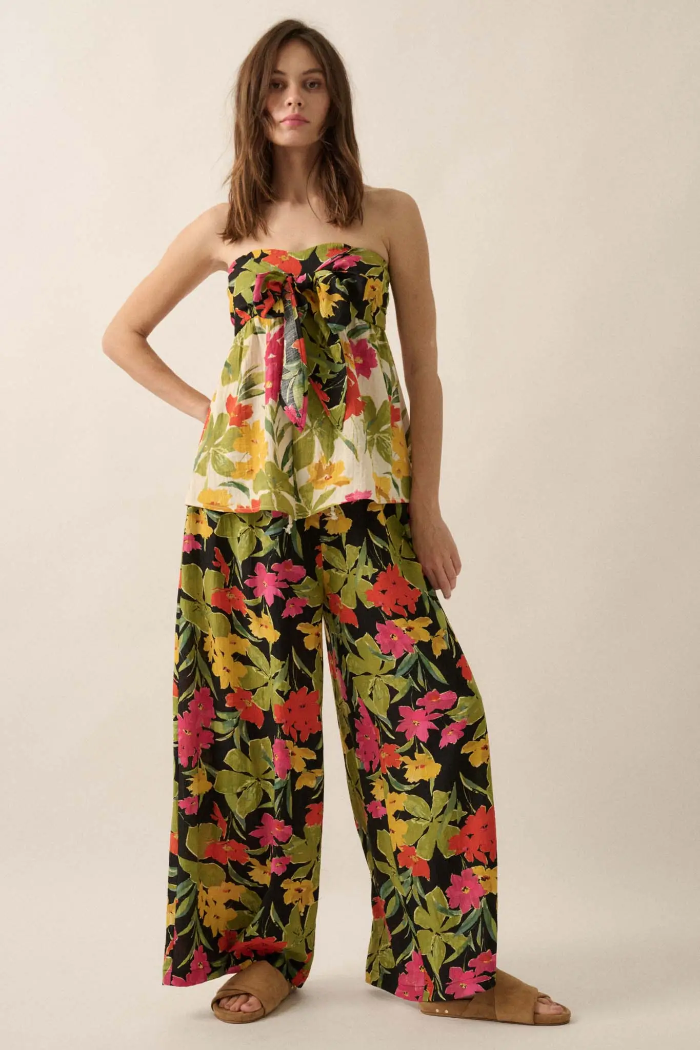 Mahalo Mood Tropical Floral Wide-Leg Pants - Image 13
