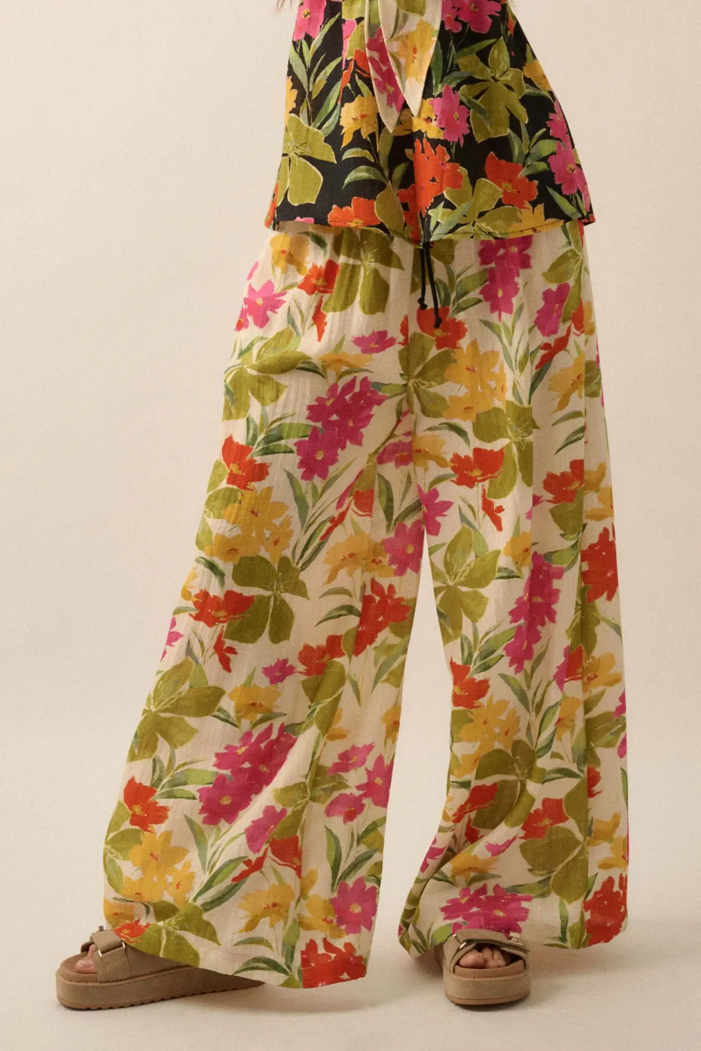 Mahalo Mood Tropical Floral Wide-Leg Pants - Image 4