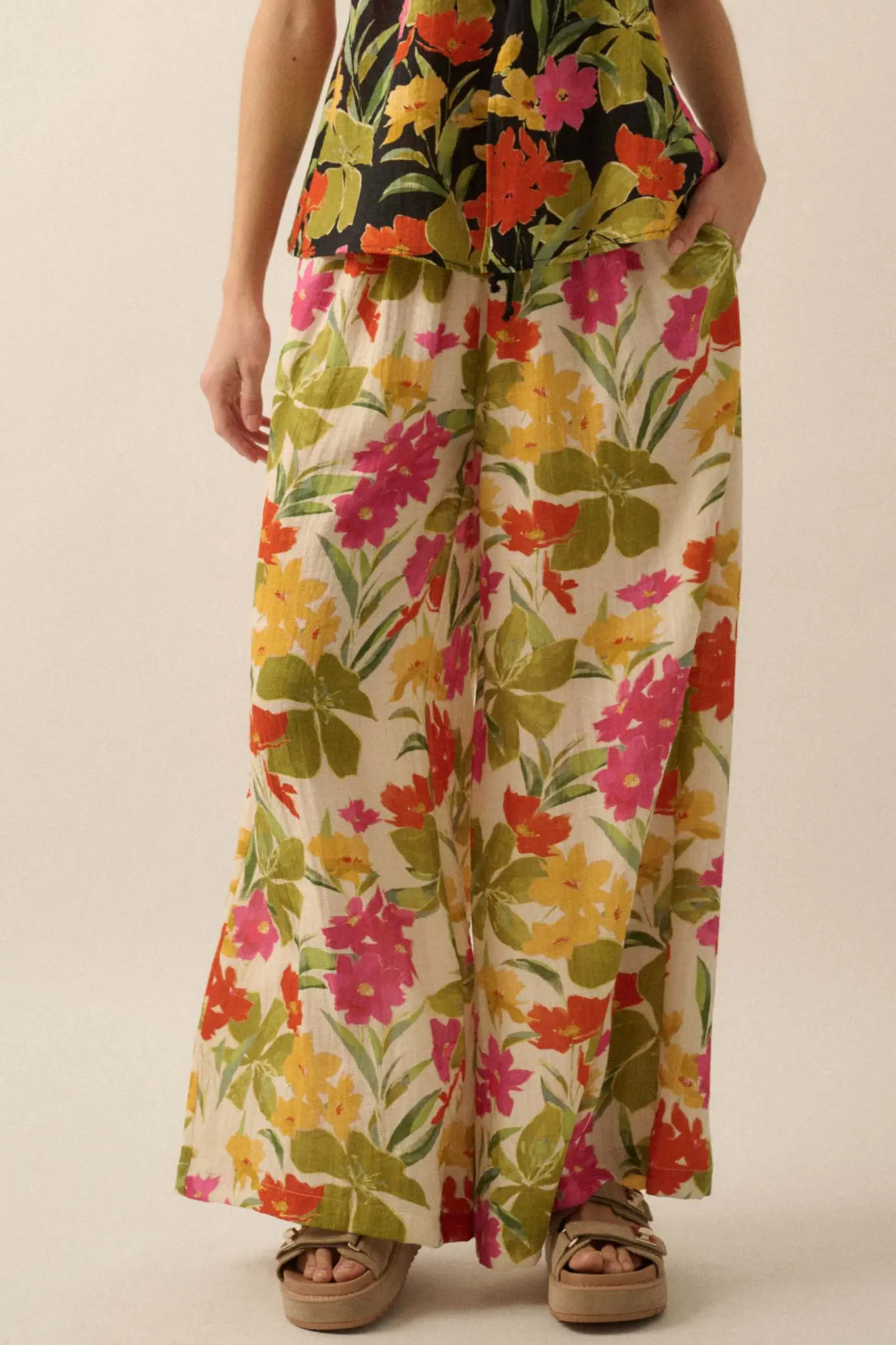 Mahalo Mood Tropical Floral Wide-Leg Pants - Image 7