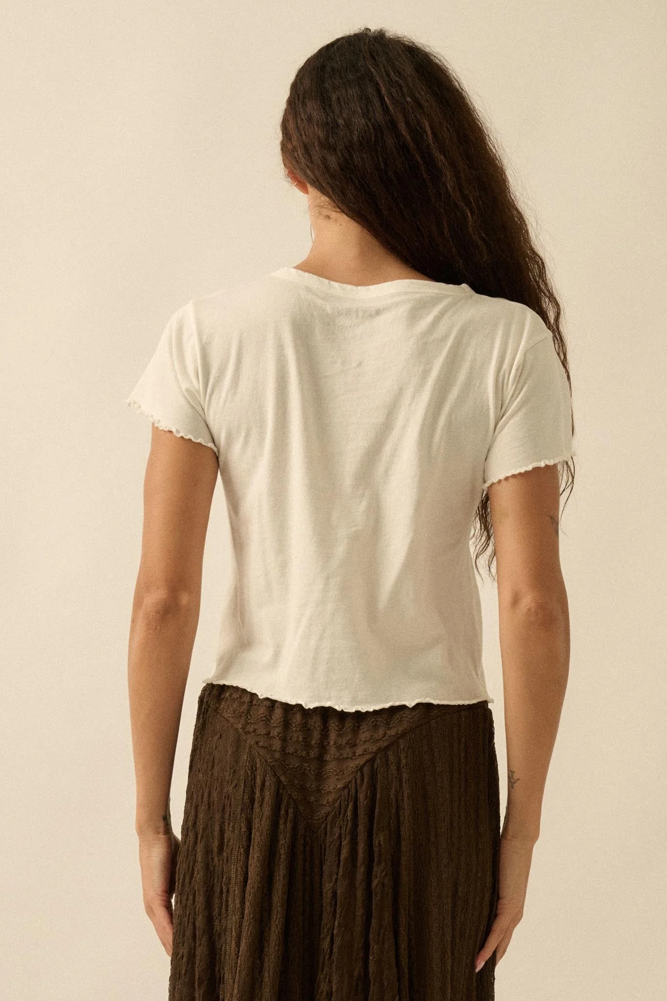 Main Character Cropped Graphic Baby Tee - Image 5