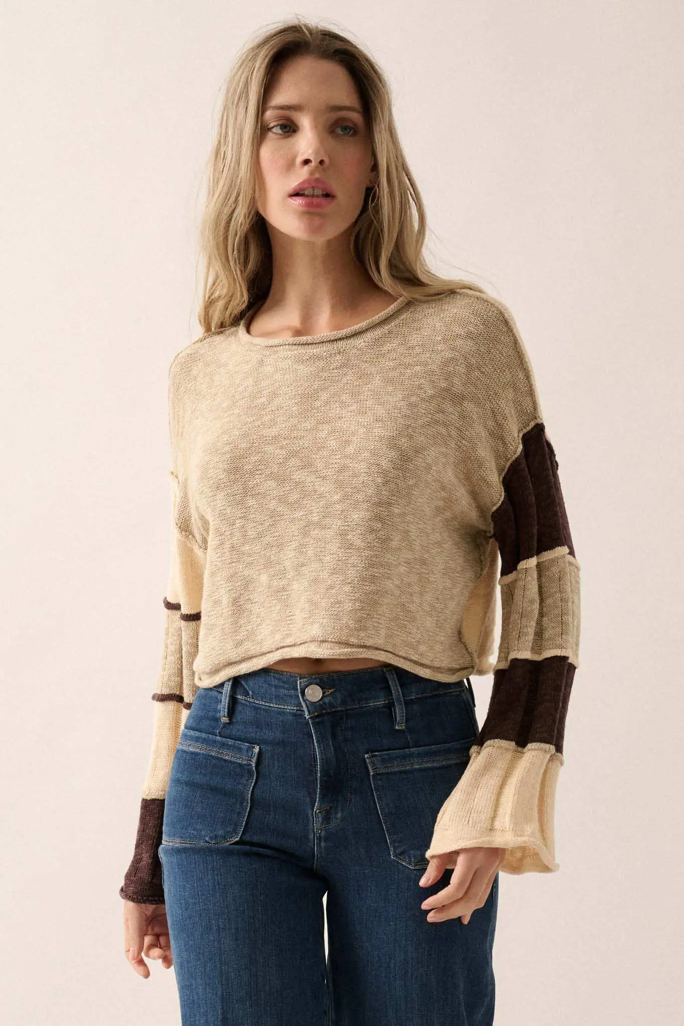 Make or Break Exposed-Seam Colorblock Sweater - Image 3