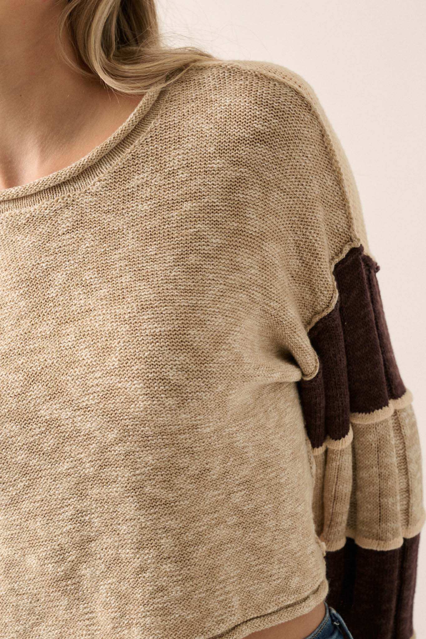 Make or Break Exposed-Seam Colorblock Sweater - Image 4