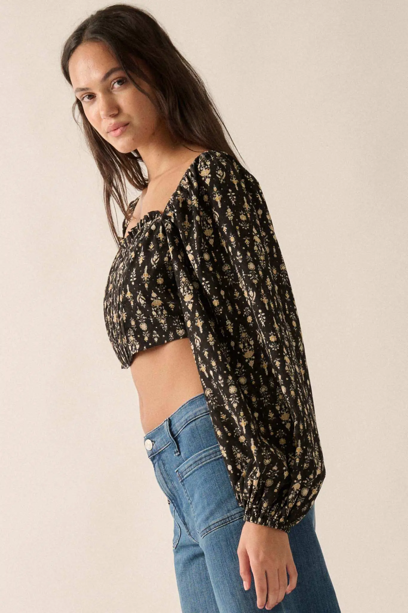 Making Magic Ornate Floral Corset Peasant Top - Image 11