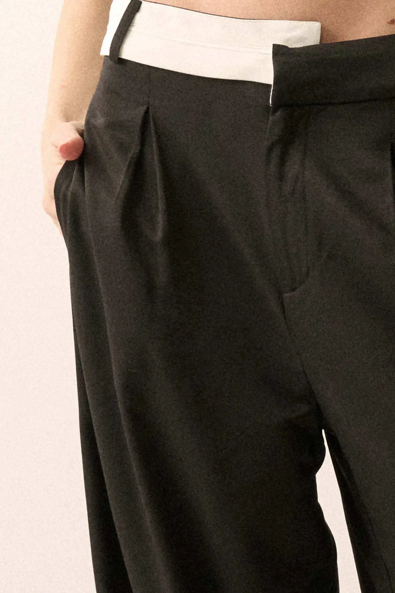 Making Strides Asymmetrical-Waist Pleated Pants - Image 8