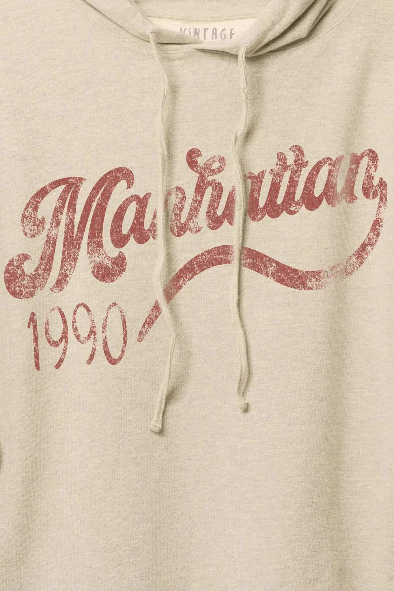Manhattan 1990 Vintage-Print Graphic Hoodie - Image 4