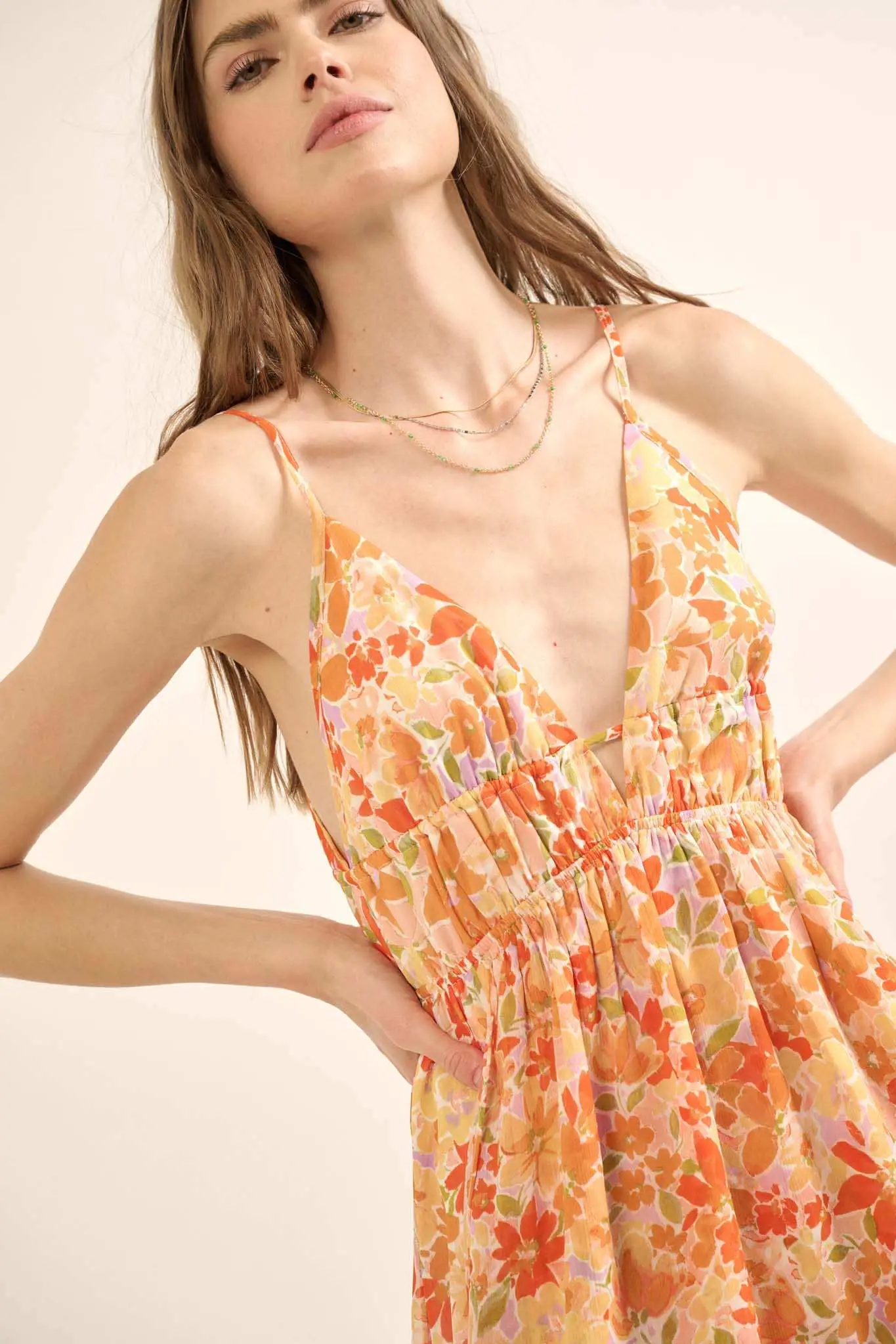 Marmalade Garden Floral Chiffon High-Low Maxi Dress - Image 7