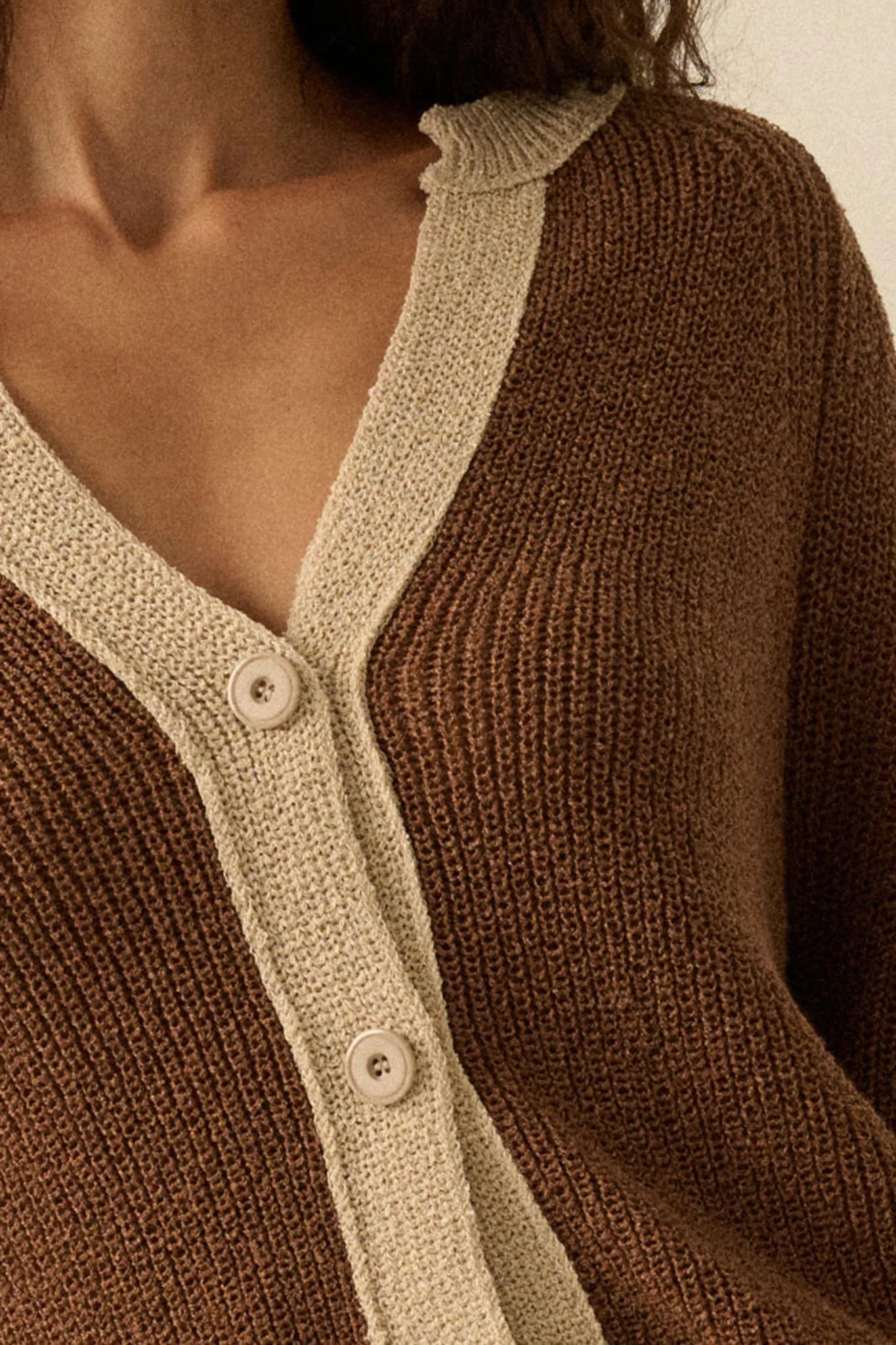 Meant to Be Contrast Knit Cropped Cardigan - Image 29