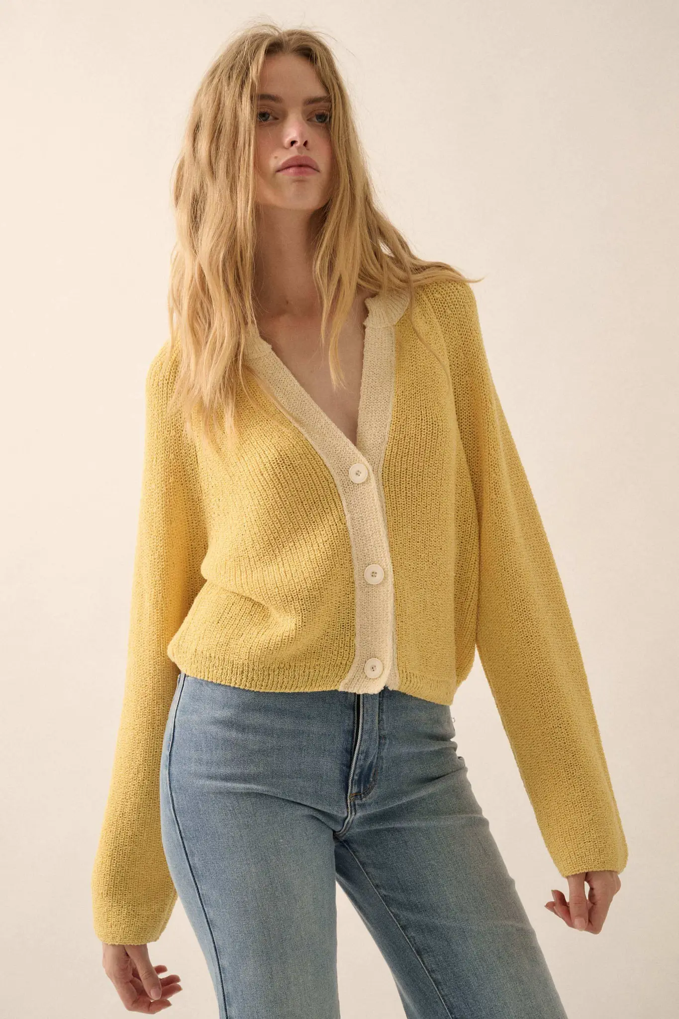 Meant to Be Contrast Knit Cropped Cardigan - Image 55