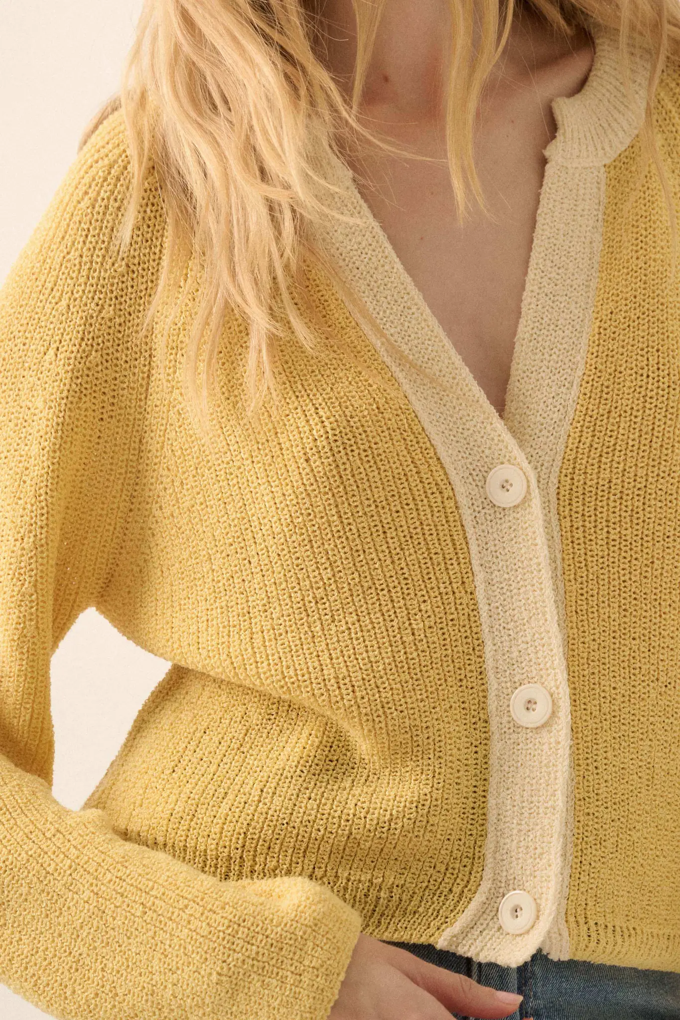 Meant to Be Contrast Knit Cropped Cardigan - Image 56