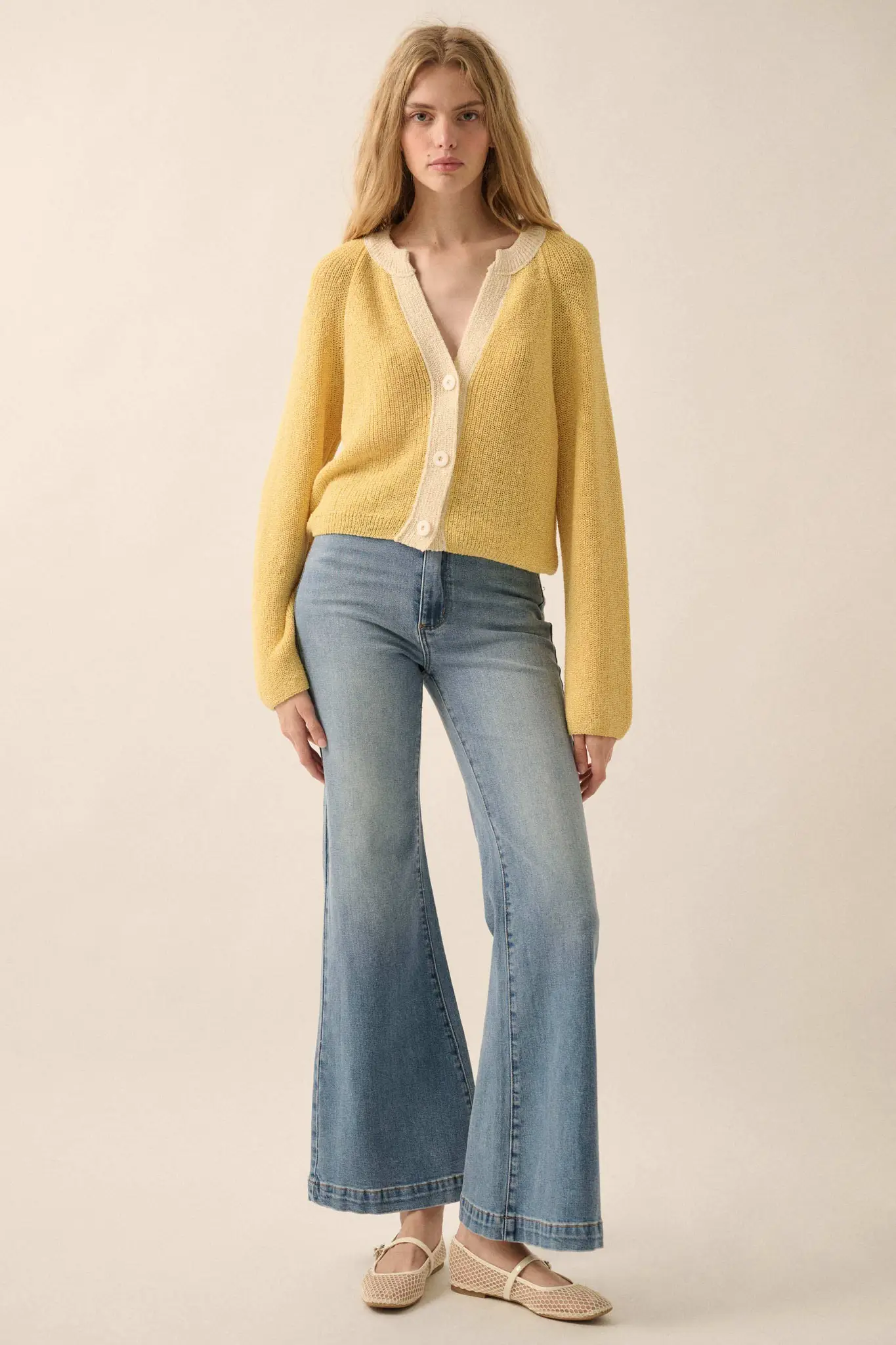 Meant to Be Contrast Knit Cropped Cardigan - Image 57