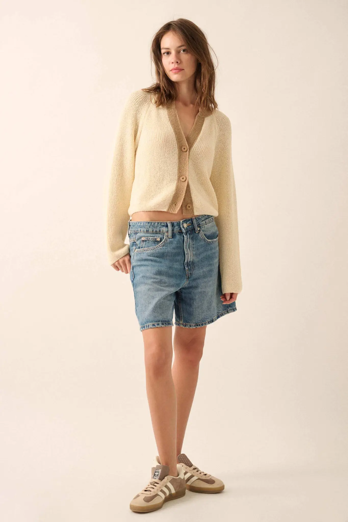 Meant to Be Contrast Knit Cropped Cardigan - Image 63