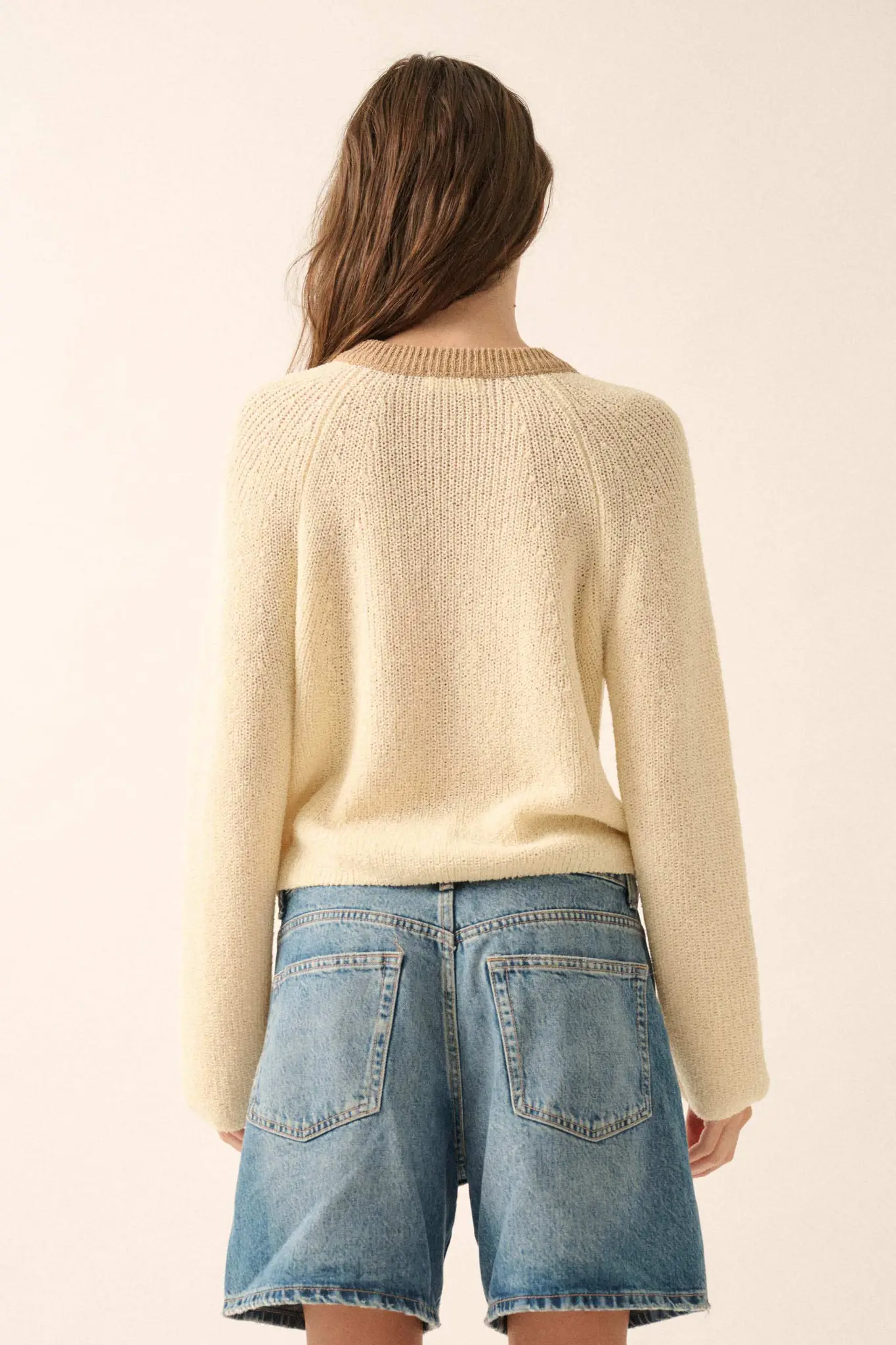 Meant to Be Contrast Knit Cropped Cardigan - Image 66