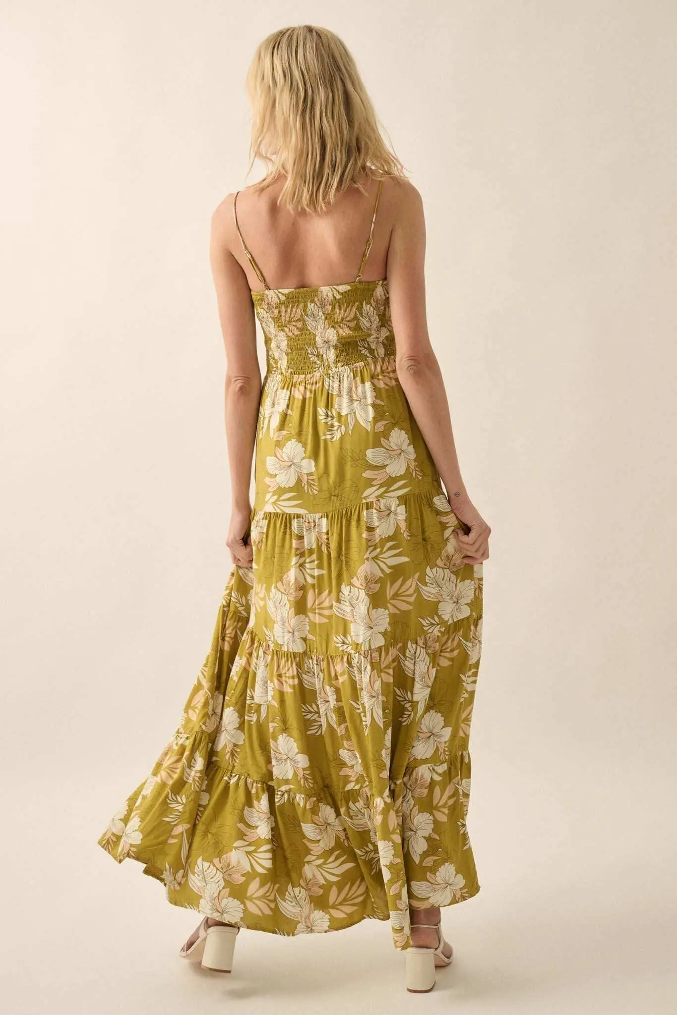 Miami Mama Floral Tiered Ruffle Maxi Sundress - Image 12