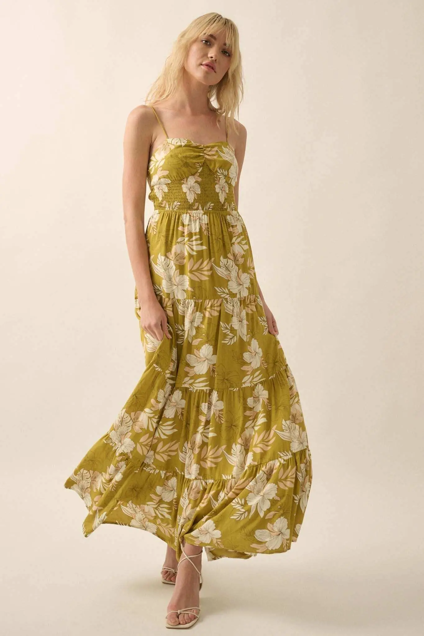 Miami Mama Floral Tiered Ruffle Maxi Sundress - Image 7