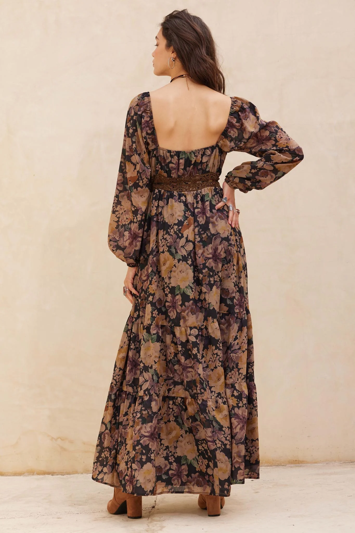 Misty Meadow Floral Button-Up Maxi Prairie Dress - Image 2