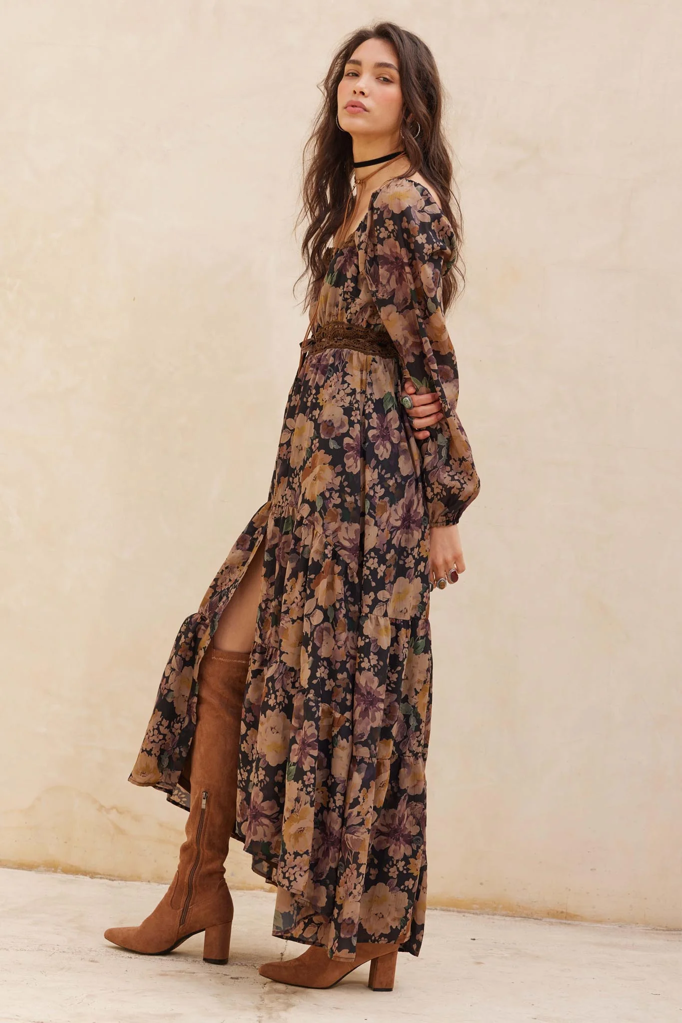 Misty Meadow Floral Button-Up Maxi Prairie Dress - Image 6