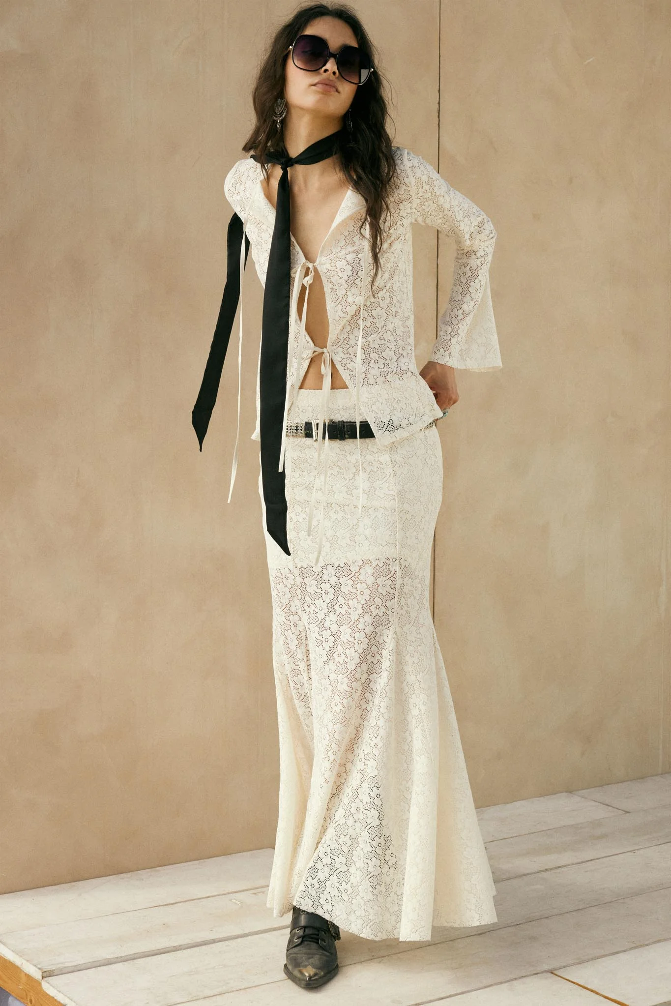 Moment in Time Floral Lace Mermaid Maxi Skirt - Image 10